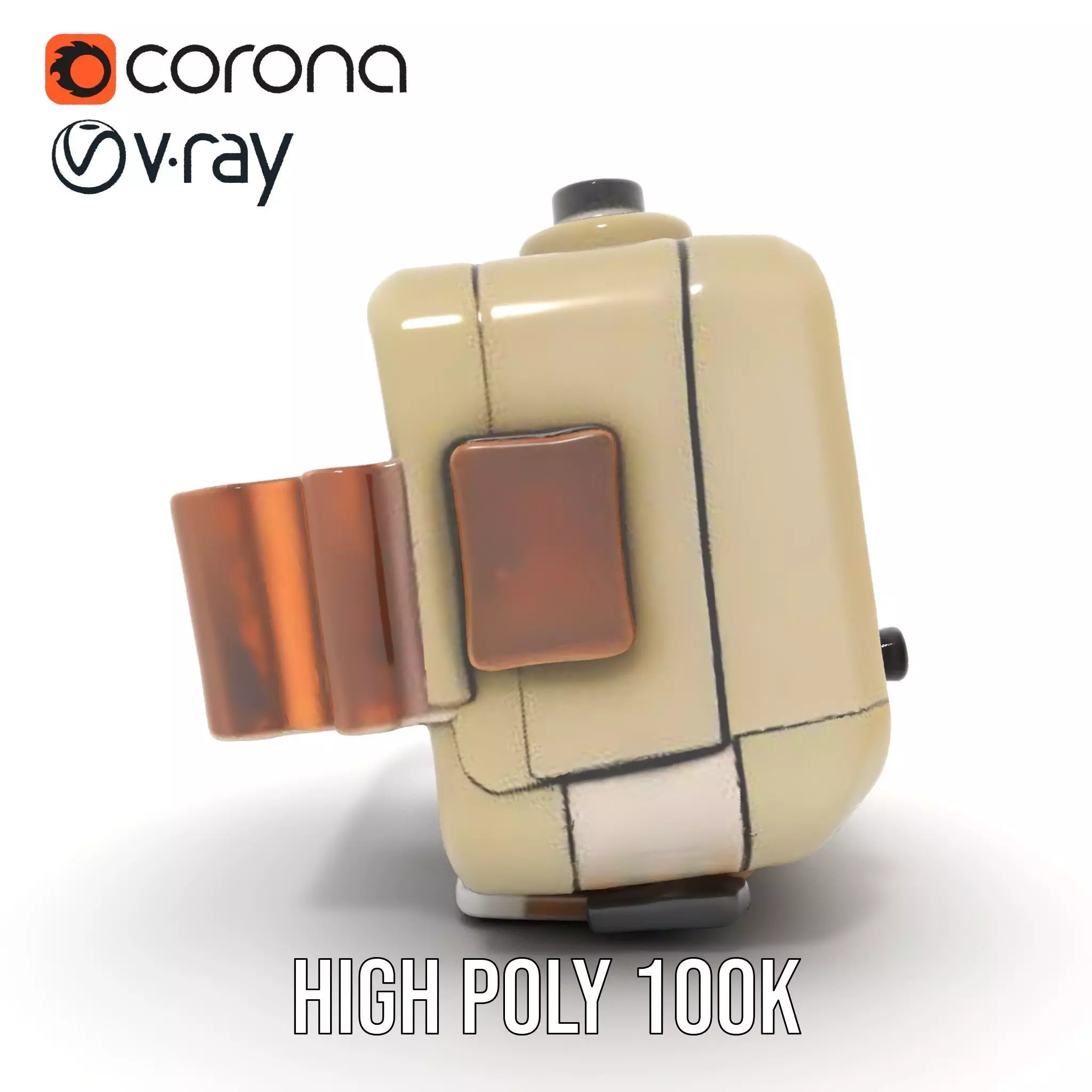 Retro Military Device Model Pack Low-poly 3D model_26