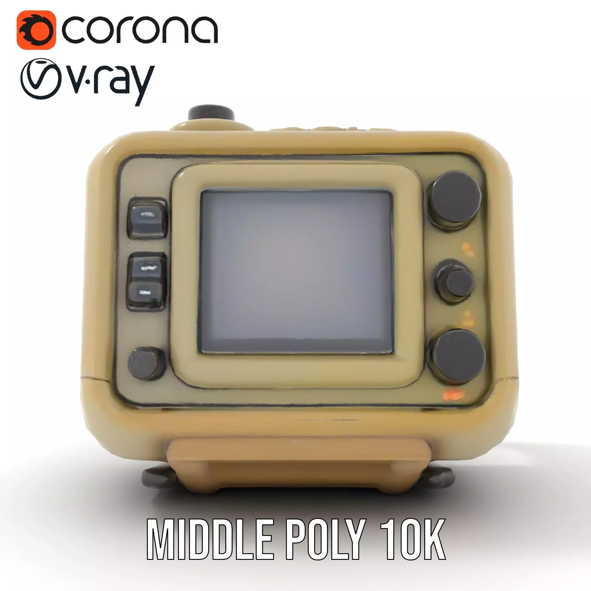 Retro Military Device Model Pack Low-poly 3D model_16