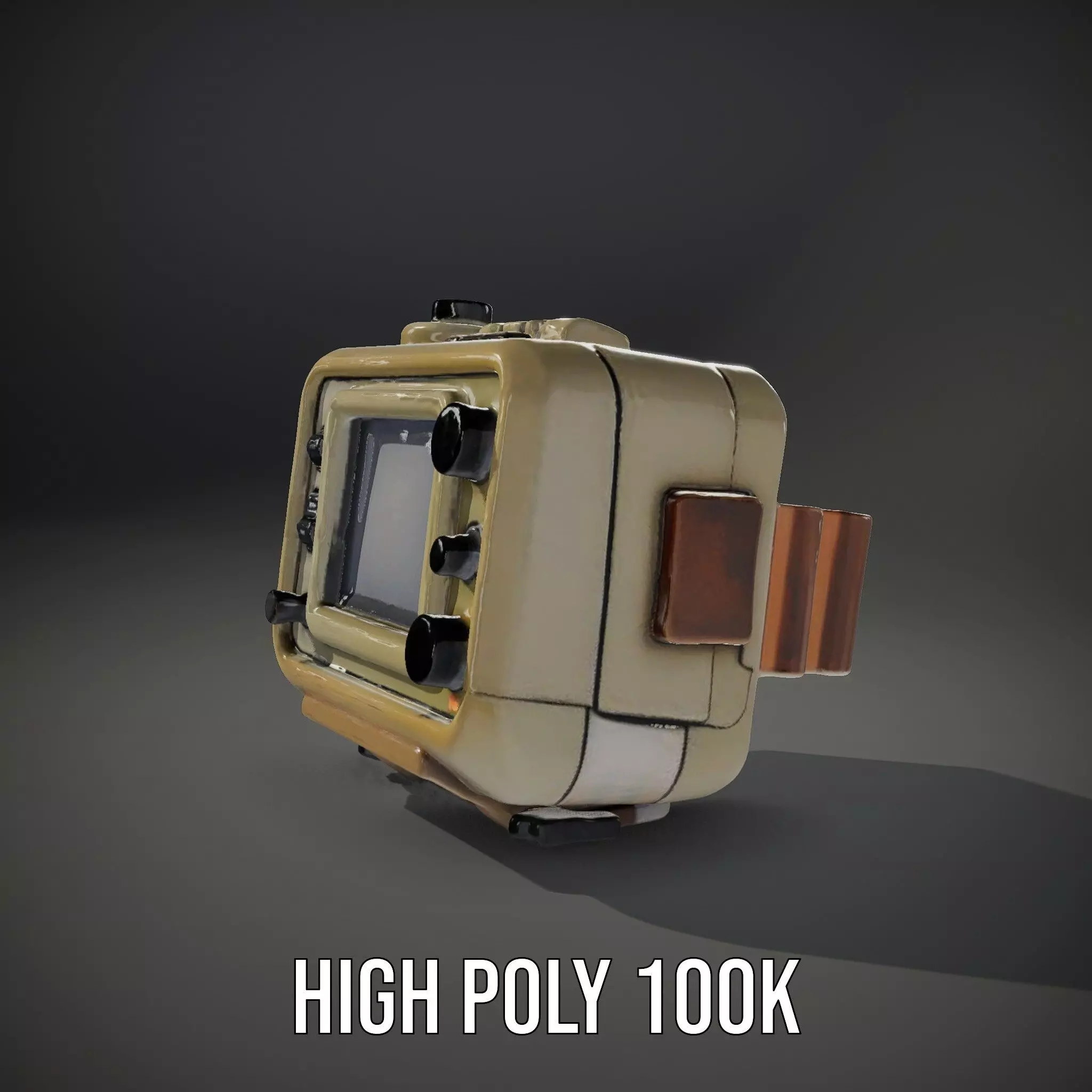 Retro Military Device Model Pack Low-poly 3D model_11