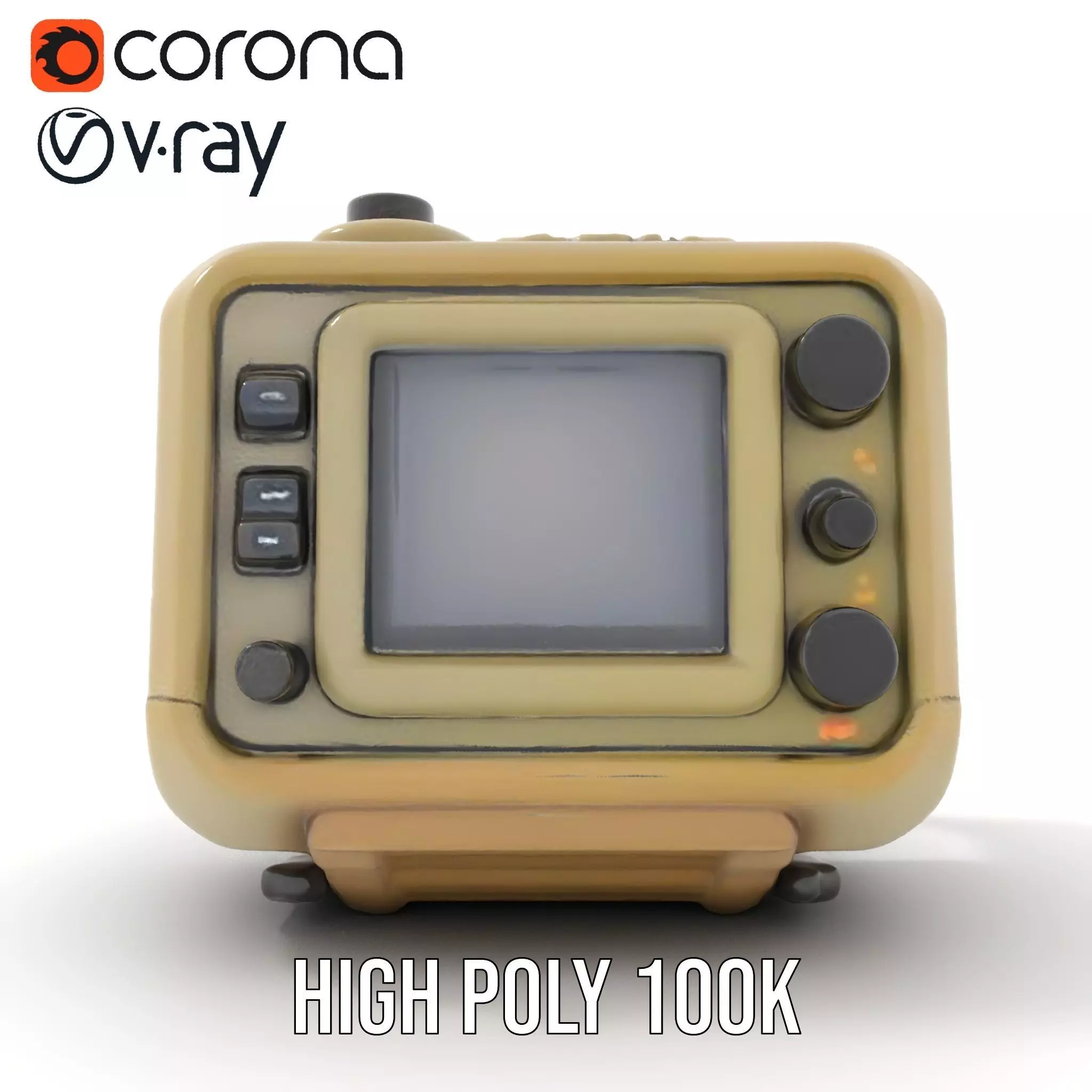 Retro Military Device Model Pack Low-poly 3D model_23