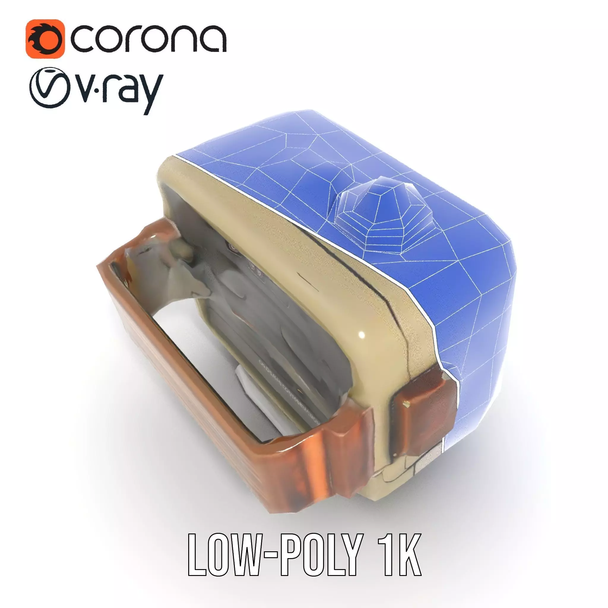 Retro Military Device Model Pack Low-poly 3D model_25