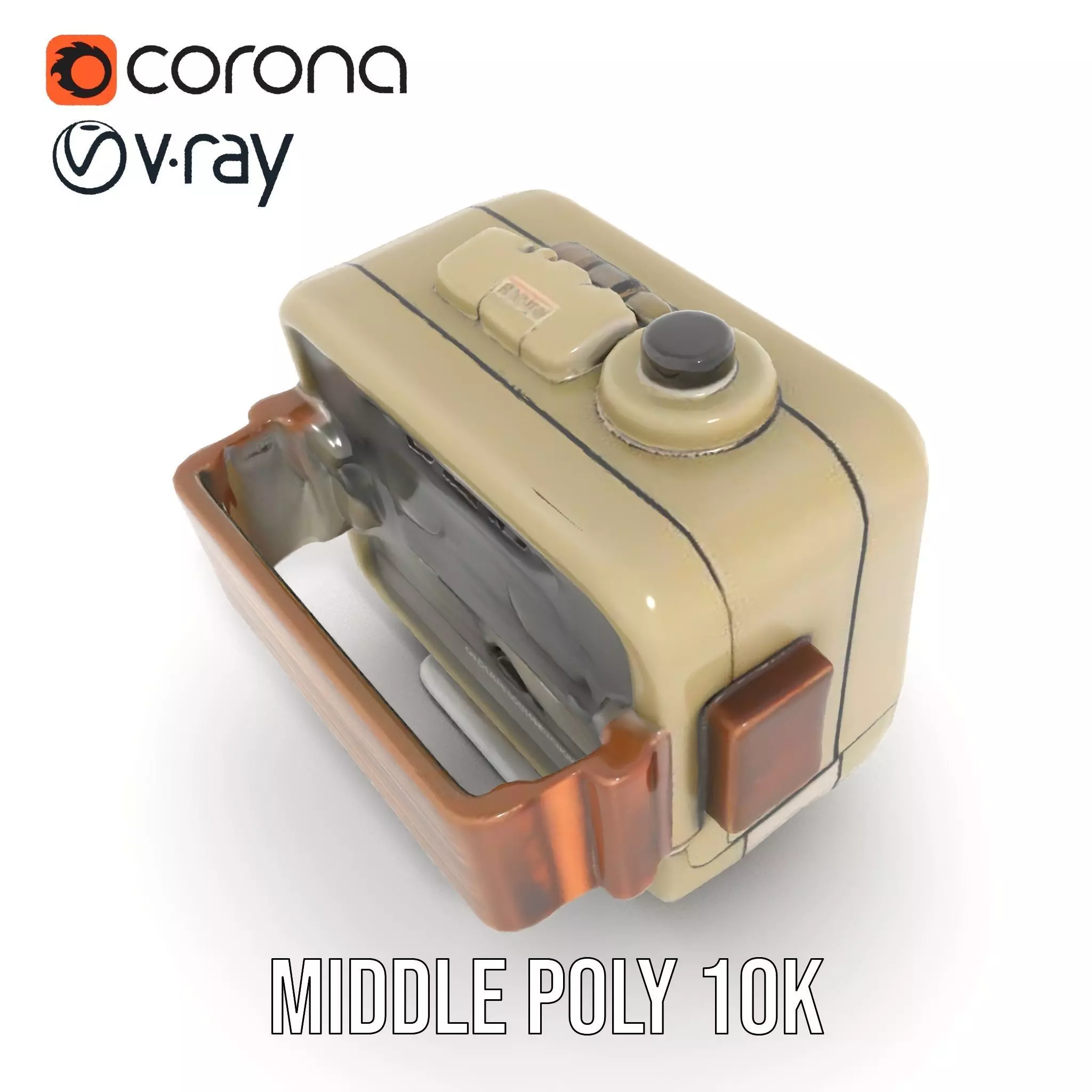 Retro Military Device Model Pack Low-poly 3D model_14