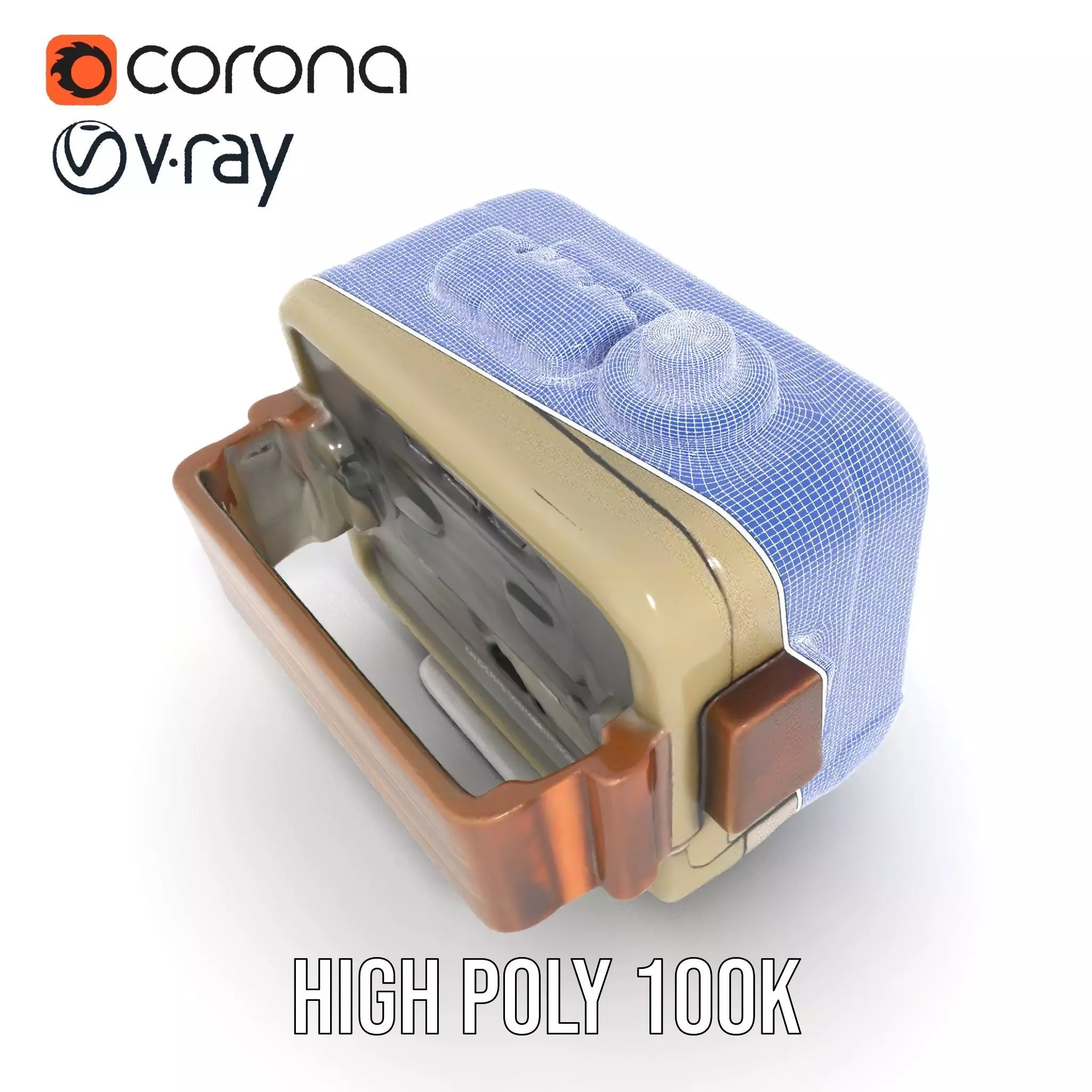 Retro Military Device Model Pack Low-poly 3D model_35