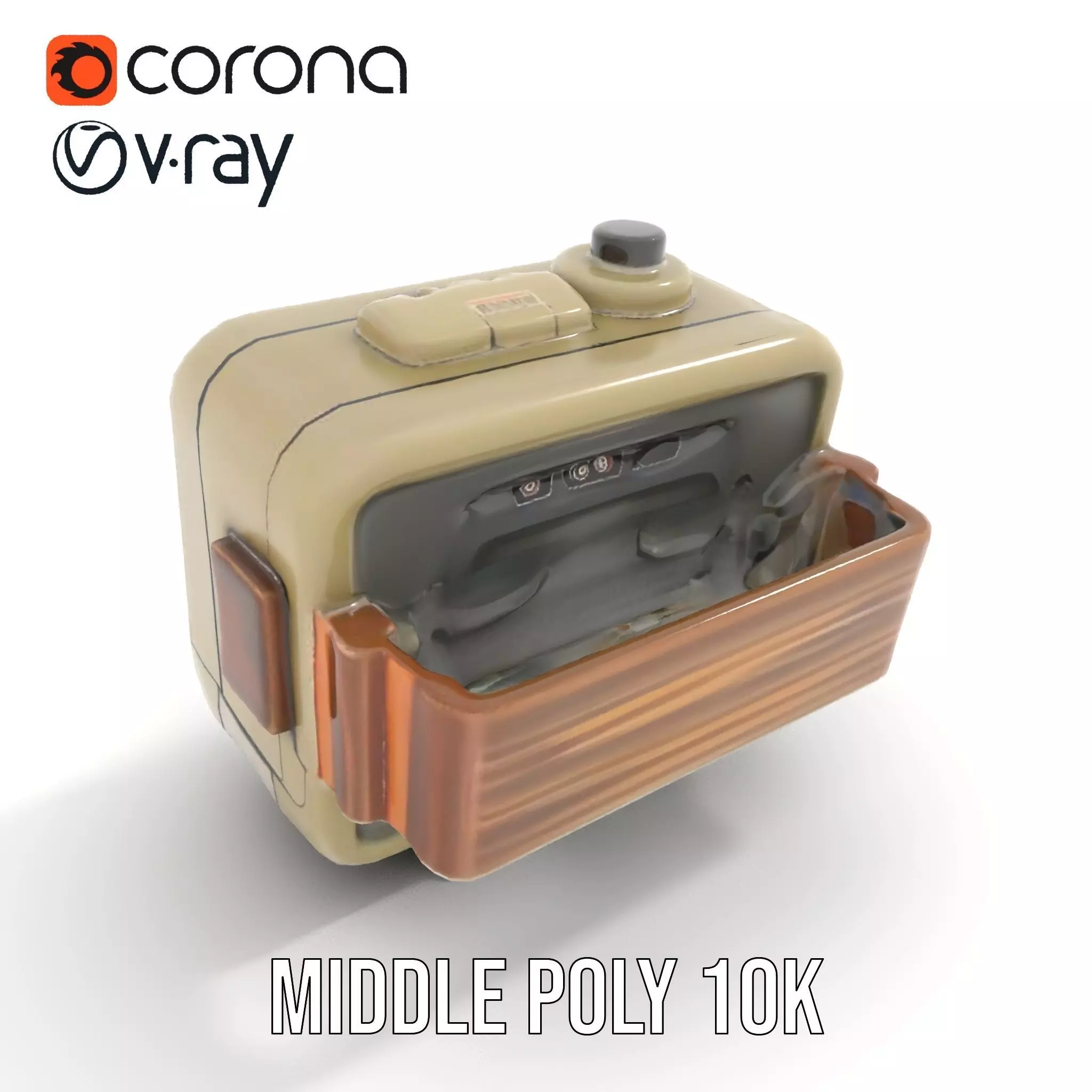 Retro Military Device Model Pack Low-poly 3D model_6