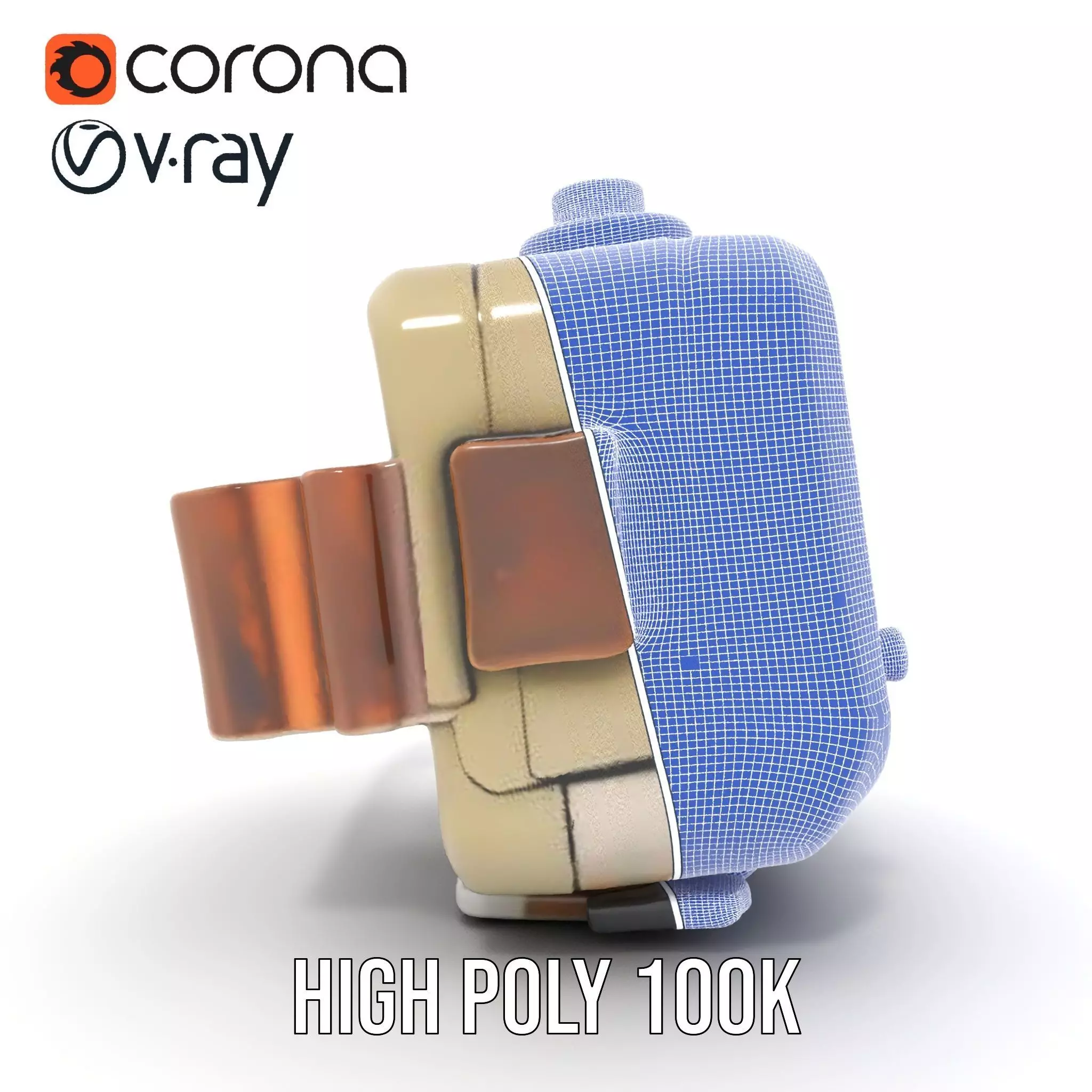 Retro Military Device Model Pack Low-poly 3D model_33