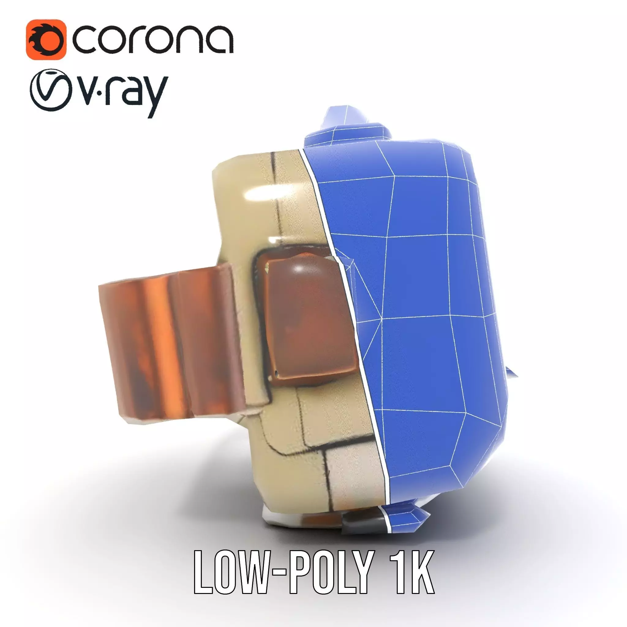 Retro Military Device Model Pack Low-poly 3D model_31