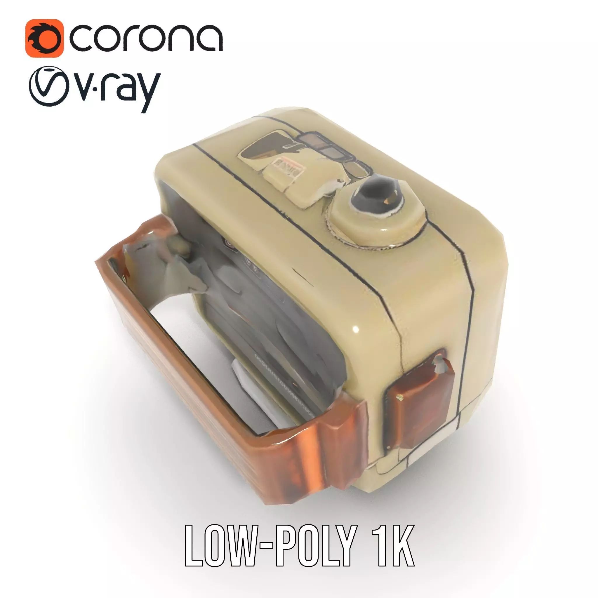 Retro Military Device Model Pack Low-poly 3D model_20