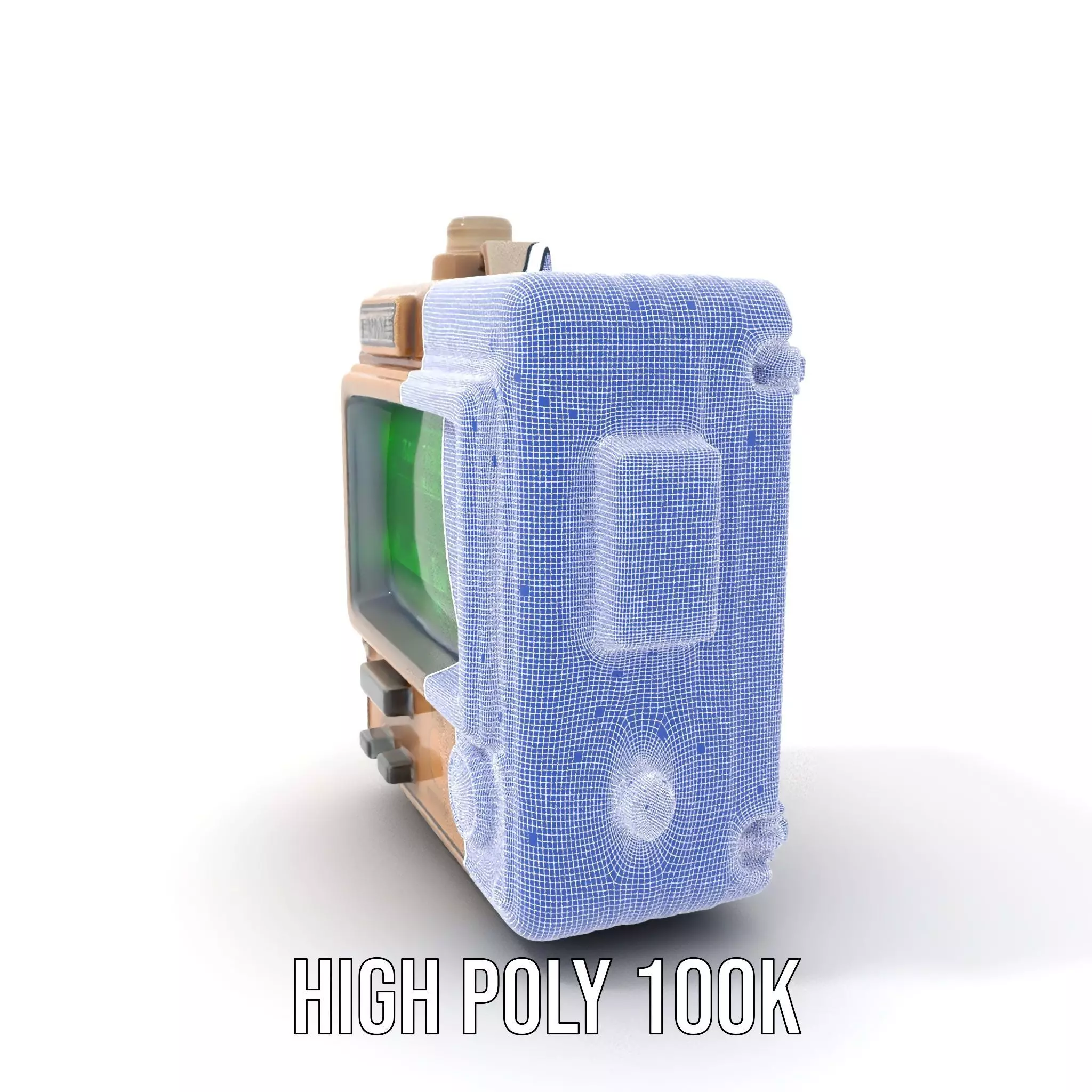 Retro Digital Device Model Pack with Functional Display Low-poly 3D model_4