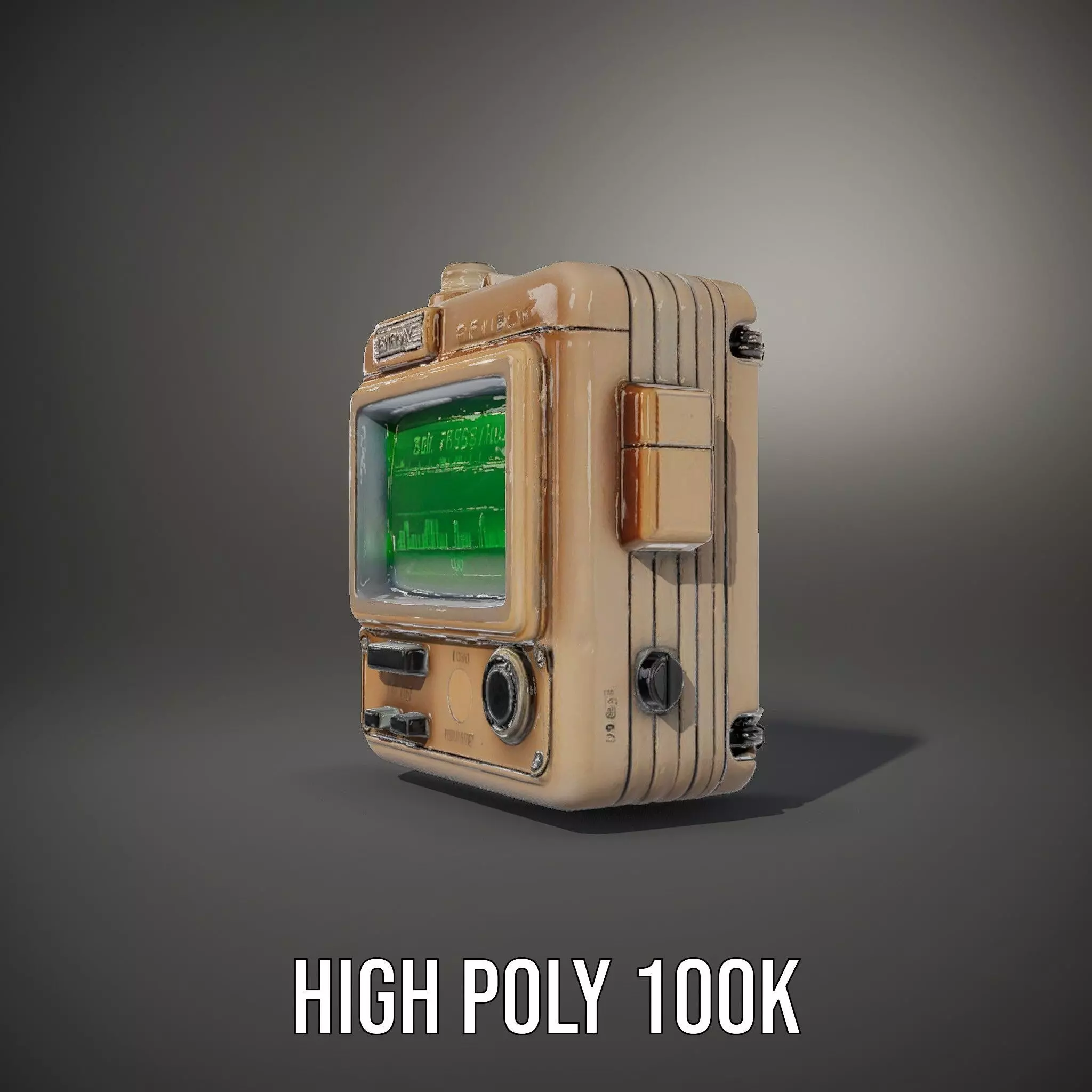 Retro Digital Device Model Pack with Functional Display Low-poly 3D model_10