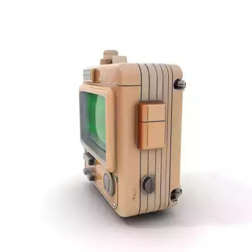 Retro Digital Device Model Pack with Functional Display Low-poly 3D model