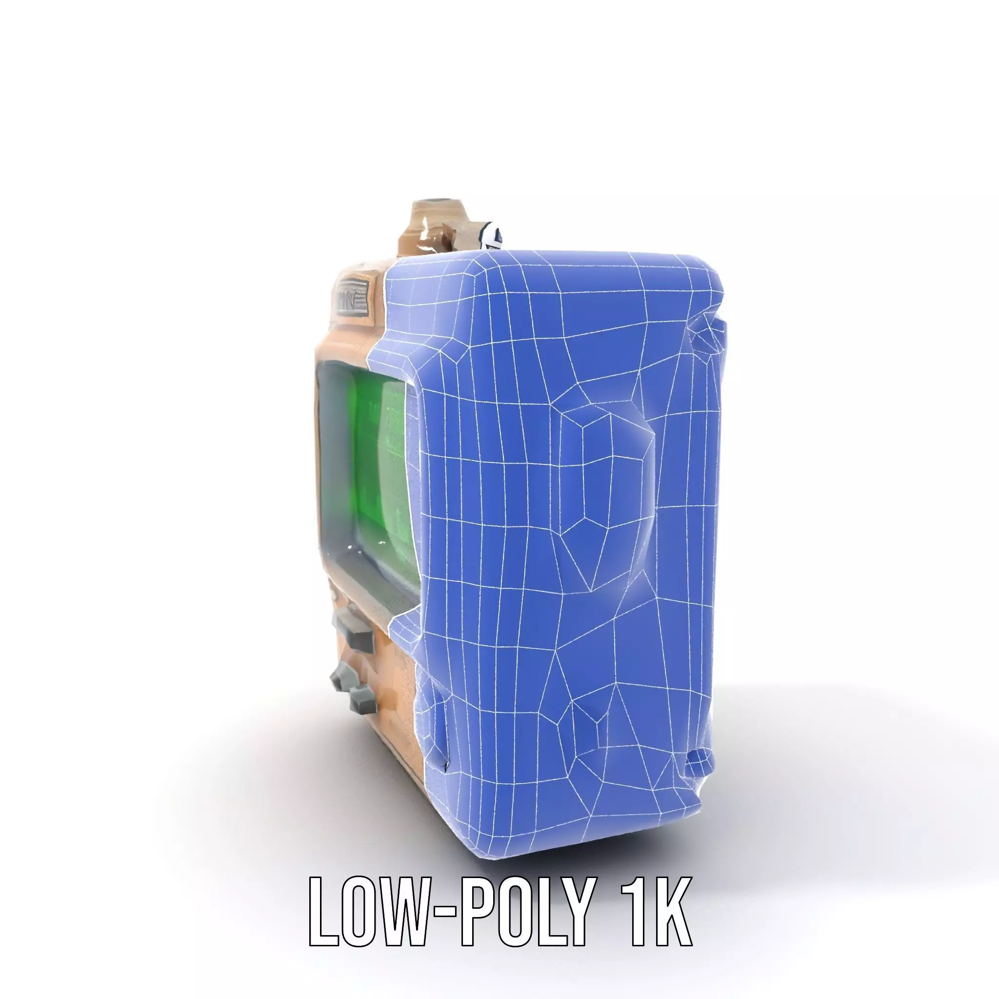 Retro Digital Device Model Pack with Functional Display Low-poly 3D model_17