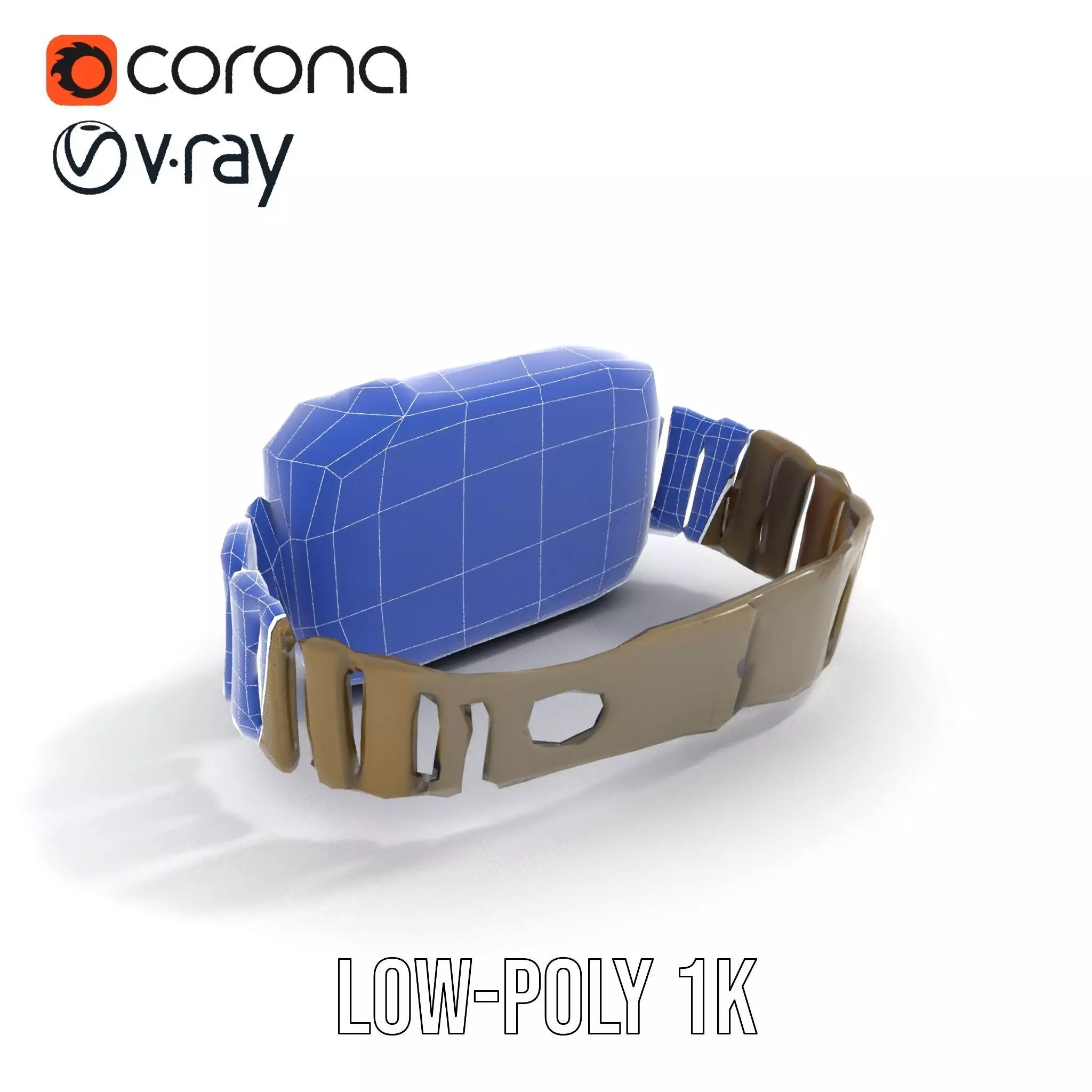 Retro Digital Watch Model Pack with Monitor Integration Low-poly 3D model_28