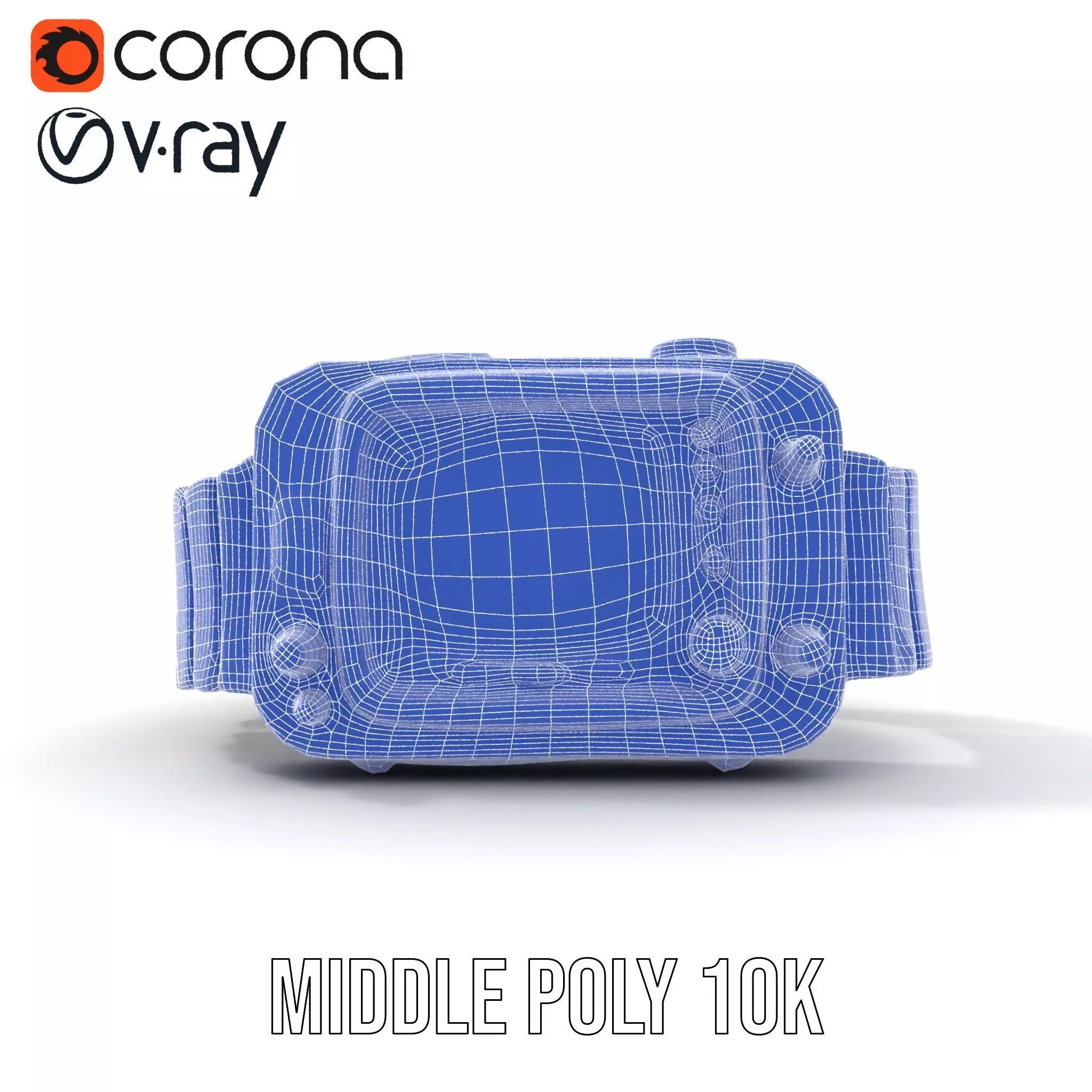 Retro Digital Watch Model Pack with Monitor Integration Low-poly 3D model_27