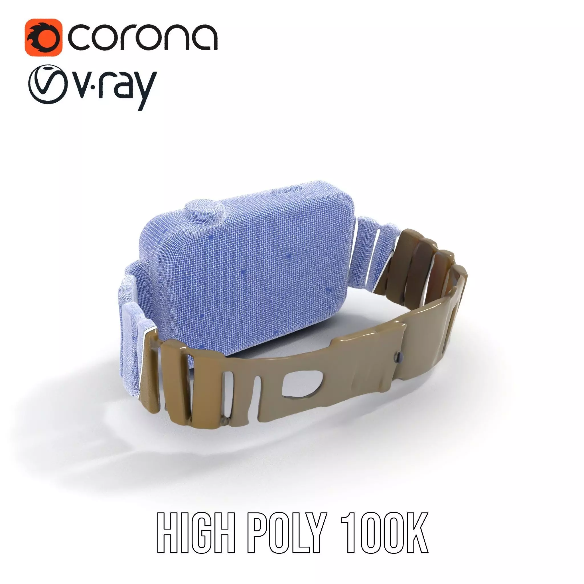 Retro Digital Watch Model Pack with Monitor Integration Low-poly 3D model_33