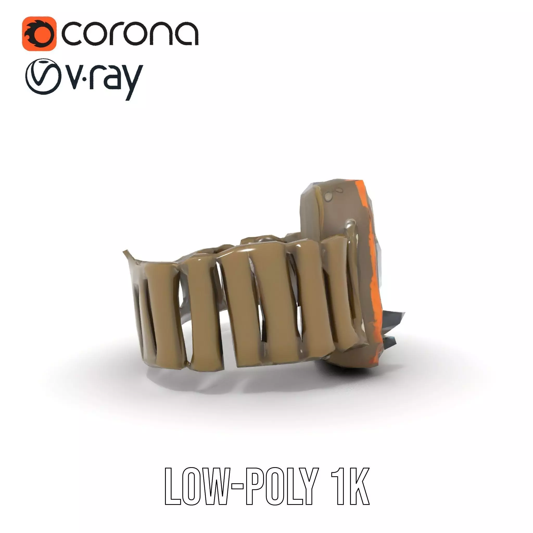 Retro Digital Watch Model Pack with Monitor Integration Low-poly 3D model_20