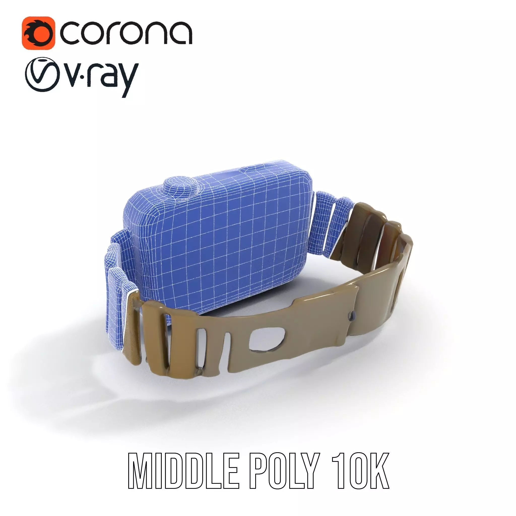 Retro Digital Watch Model Pack with Monitor Integration Low-poly 3D model_22