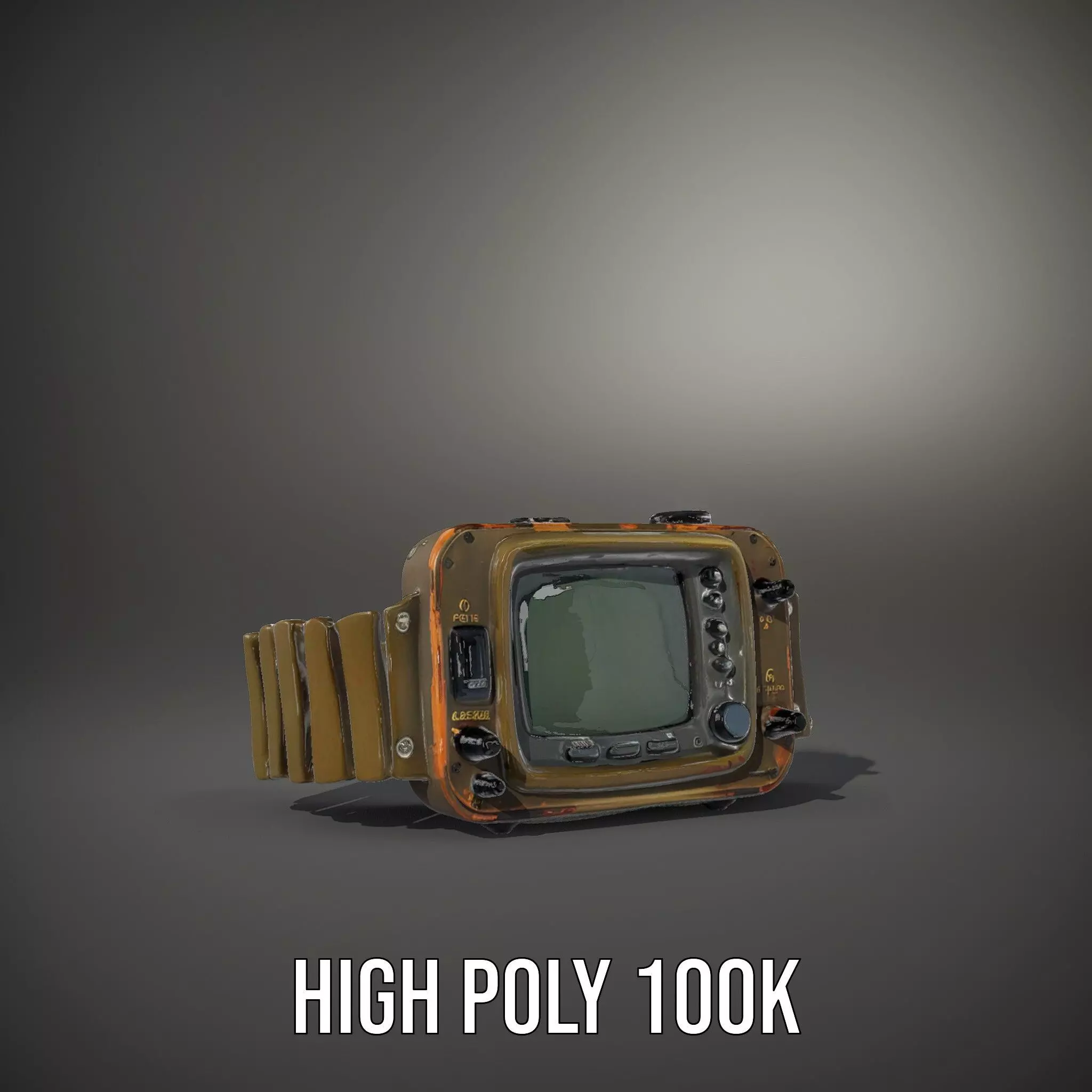 Retro Digital Watch Model Pack with Monitor Integration Low-poly 3D model_11