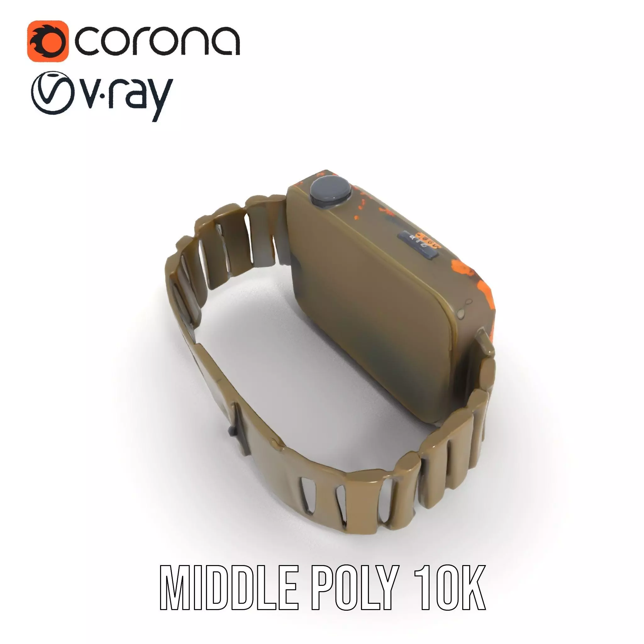 Retro Digital Watch Model Pack with Monitor Integration Low-poly 3D model_17