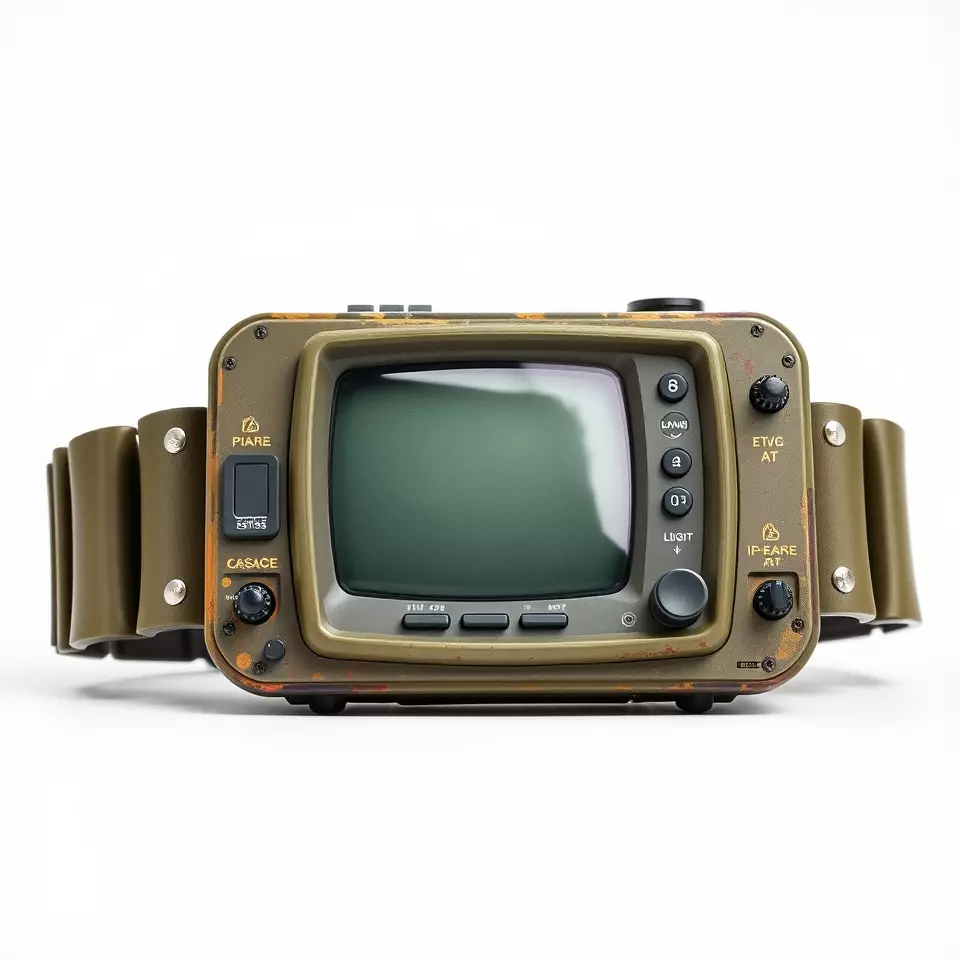 Retro Digital Watch Model Pack with Monitor Integration Low-poly 3D model_3