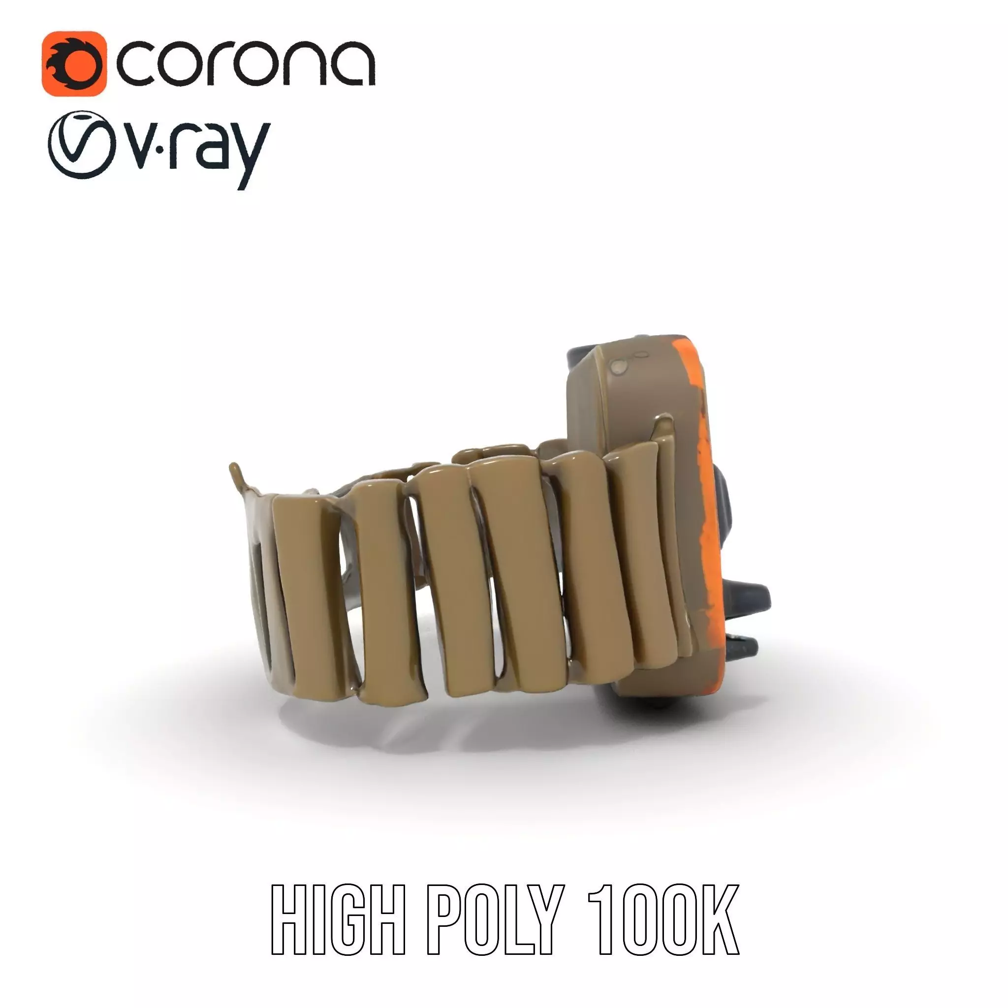 Retro Digital Watch Model Pack with Monitor Integration Low-poly 3D model_16