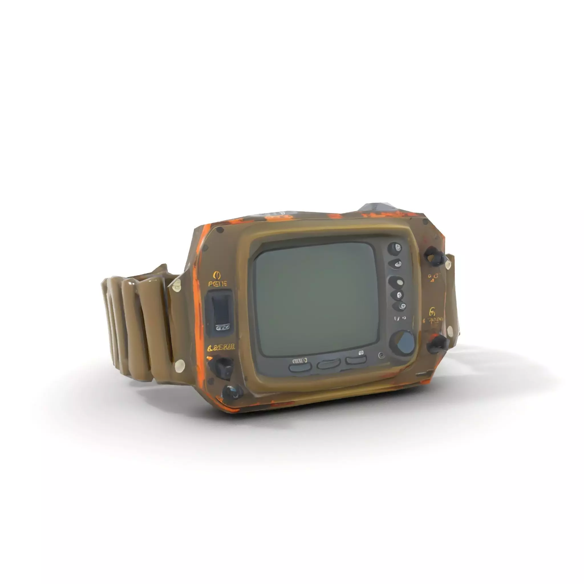 Retro Digital Watch Model Pack with Monitor Integration Low-poly 3D model_10