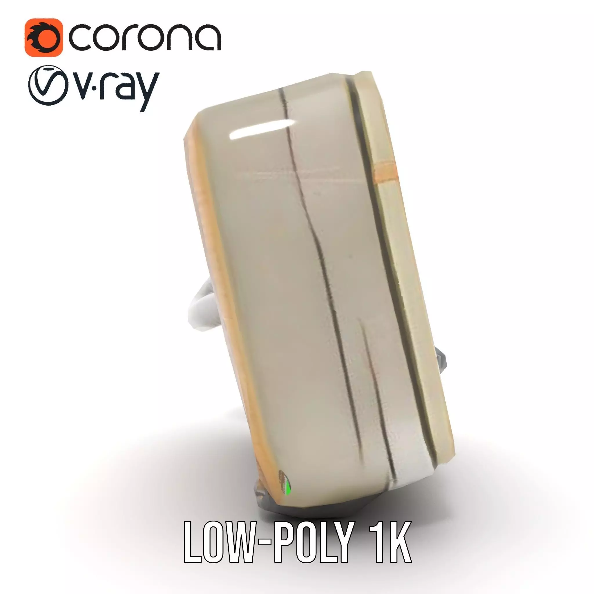 Retro Military Tech Model Pack with Monitor Low-poly 3D model_22