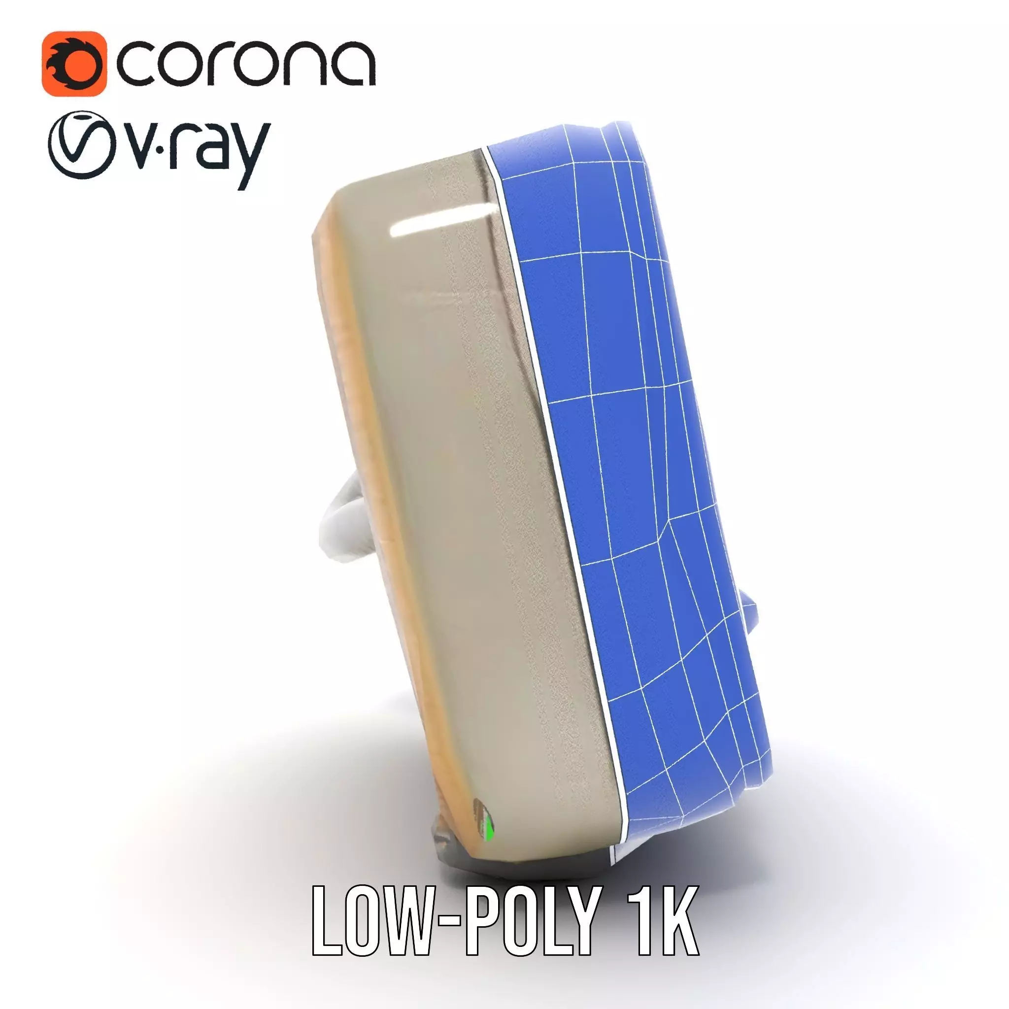 Retro Military Tech Model Pack with Monitor Low-poly 3D model_20