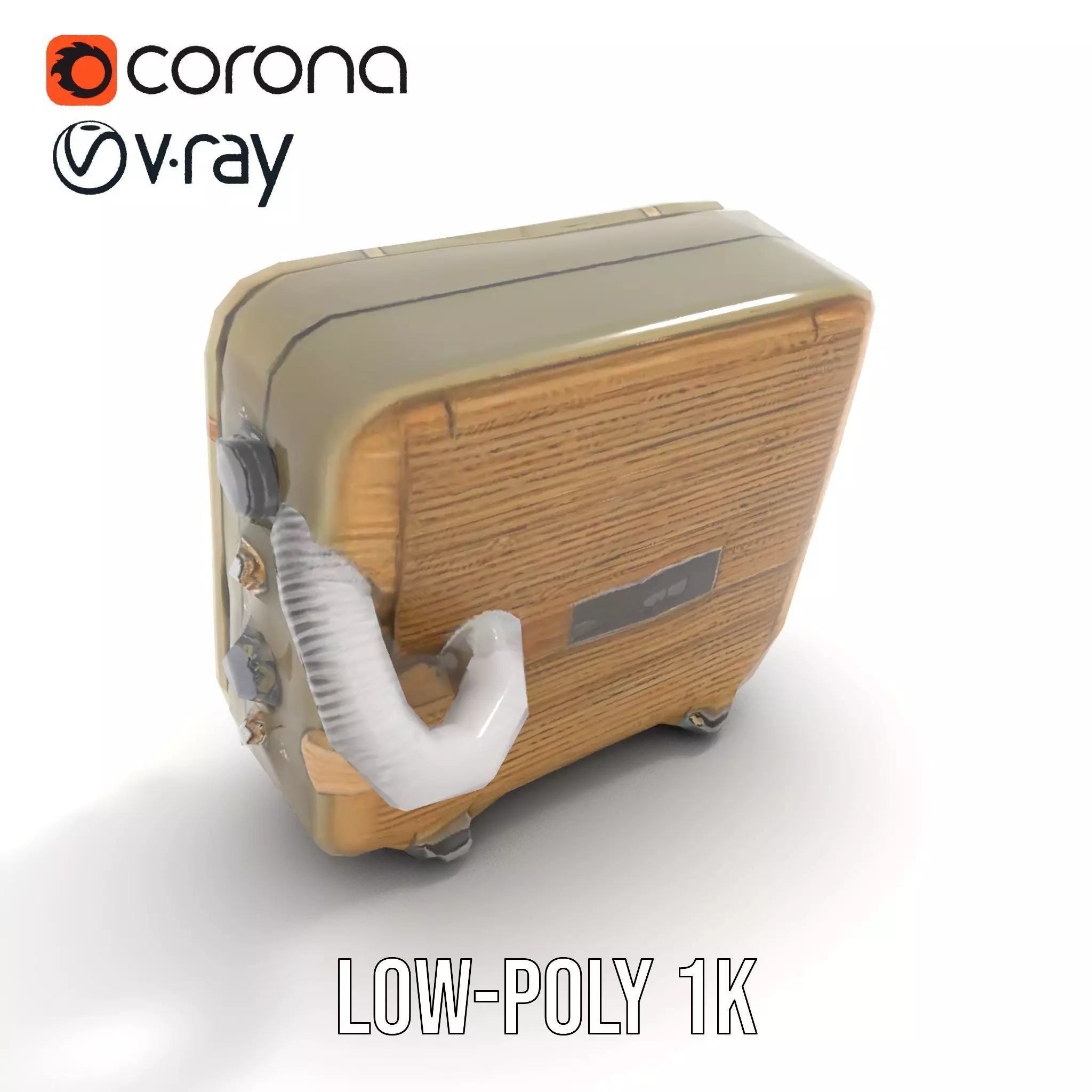 Retro Military Tech Model Pack with Monitor Low-poly 3D model_14