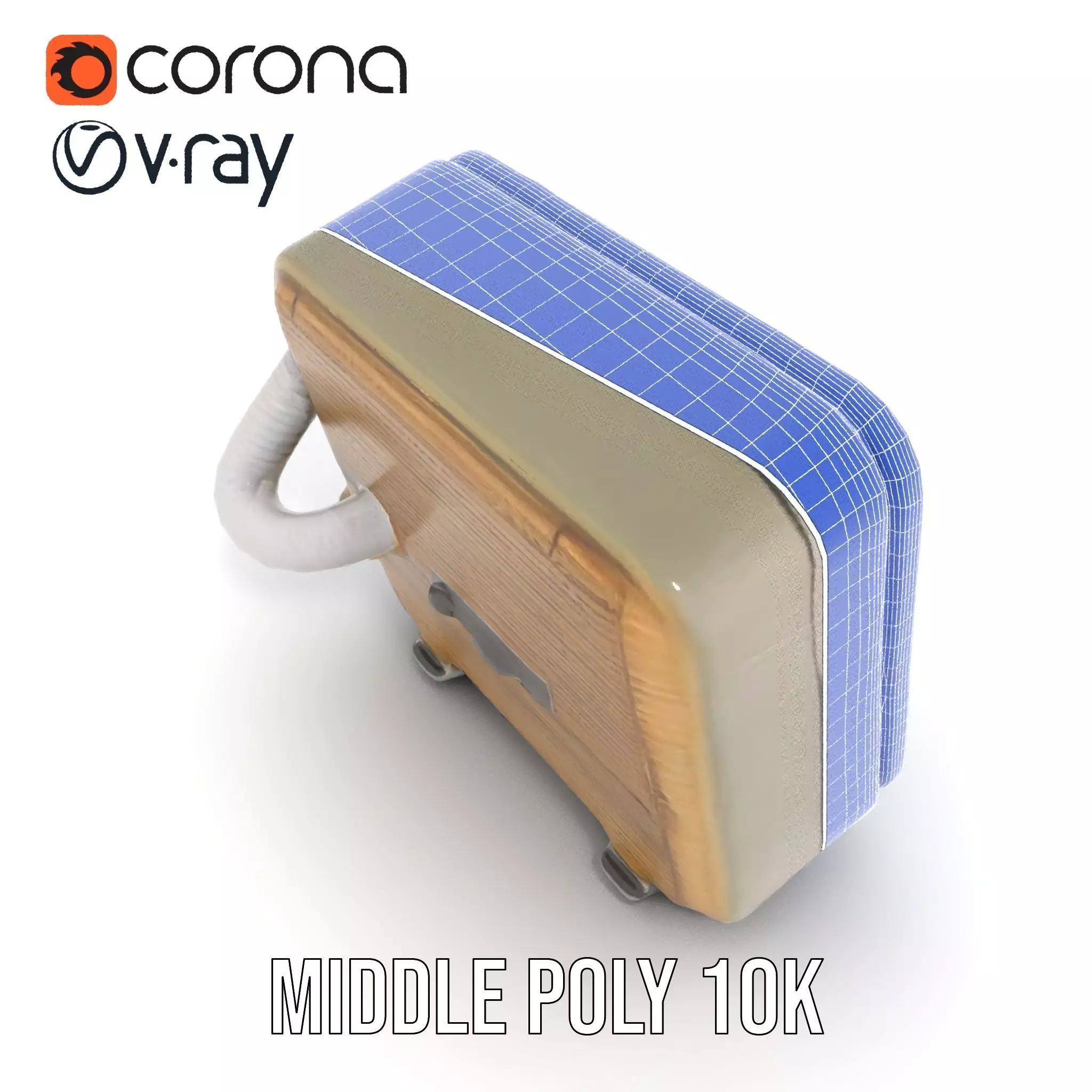 Retro Military Tech Model Pack with Monitor Low-poly 3D model_23