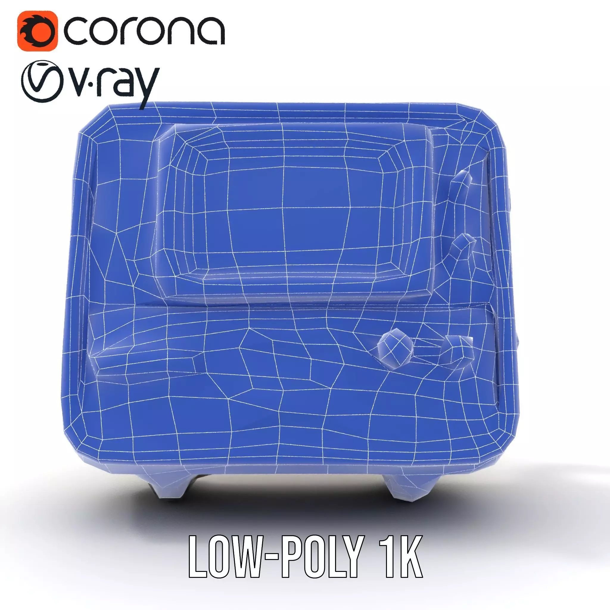 Retro Military Tech Model Pack with Monitor Low-poly 3D model_30