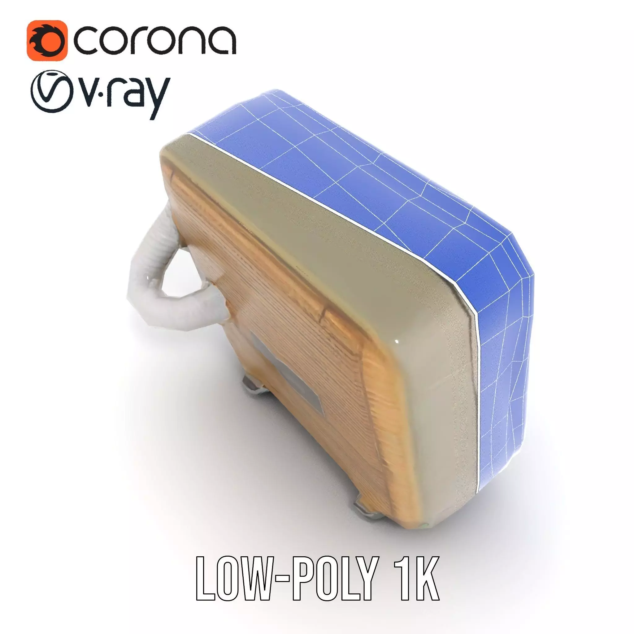 Retro Military Tech Model Pack with Monitor Low-poly 3D model_11