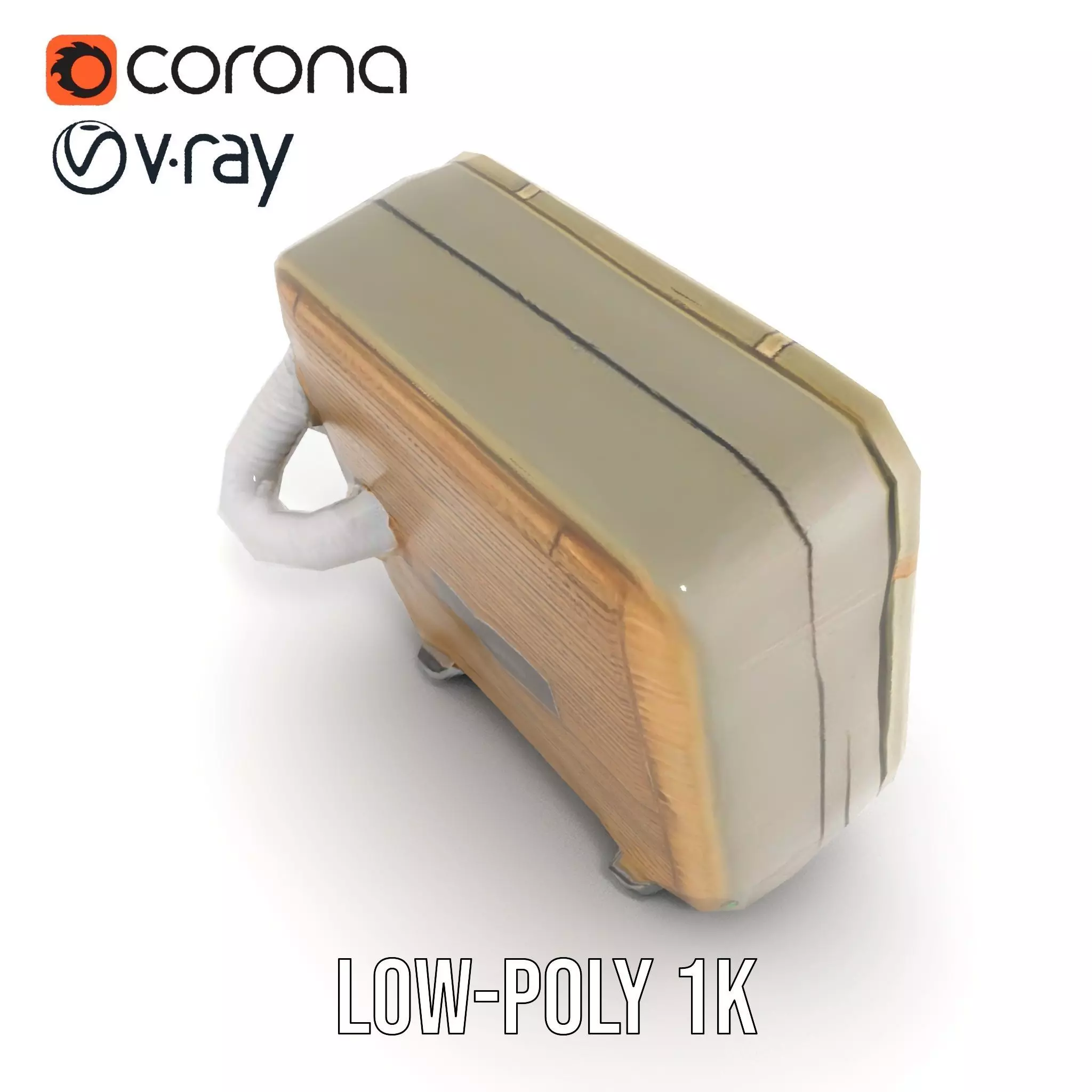 Retro Military Tech Model Pack with Monitor Low-poly 3D model_17