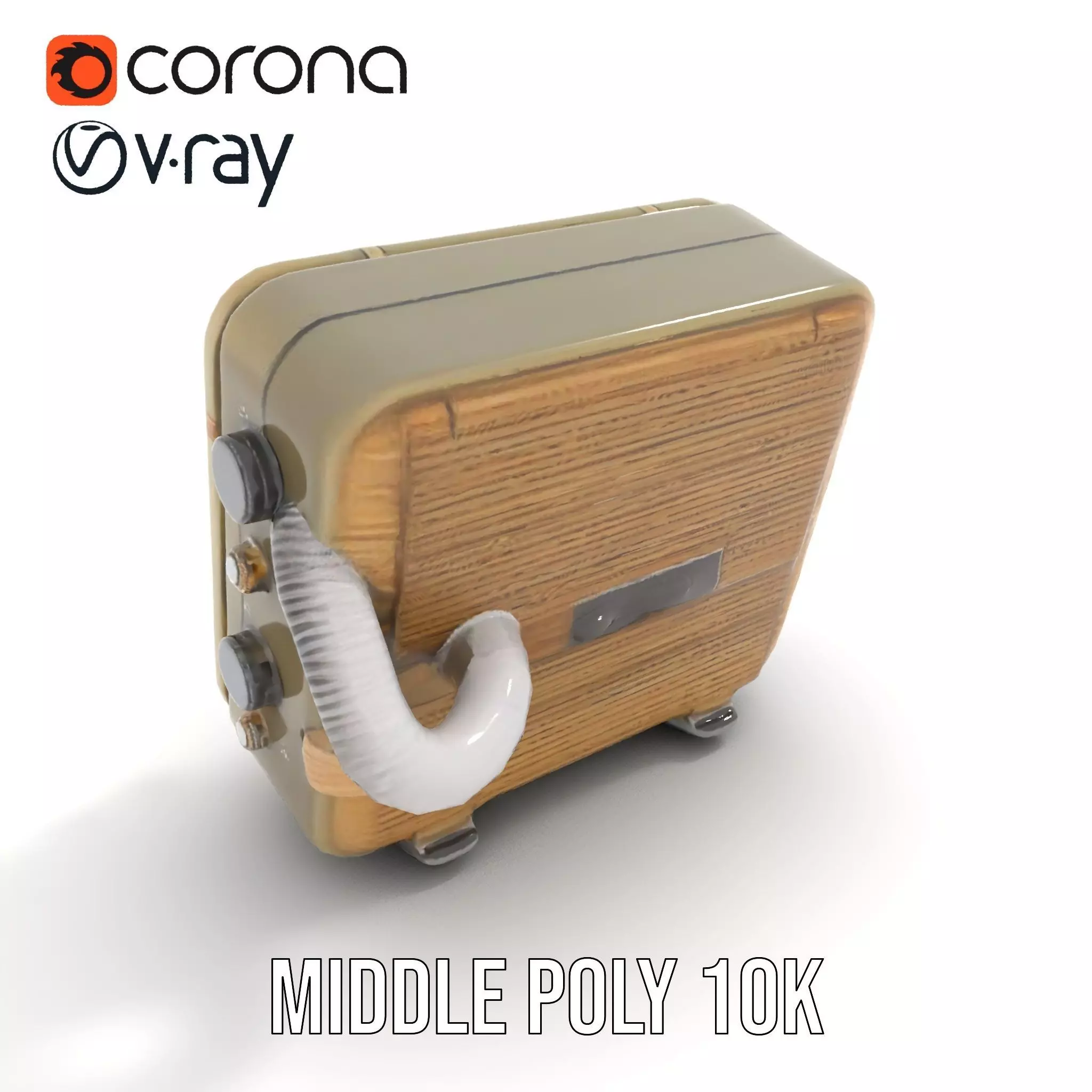 Retro Military Tech Model Pack with Monitor Low-poly 3D model_5