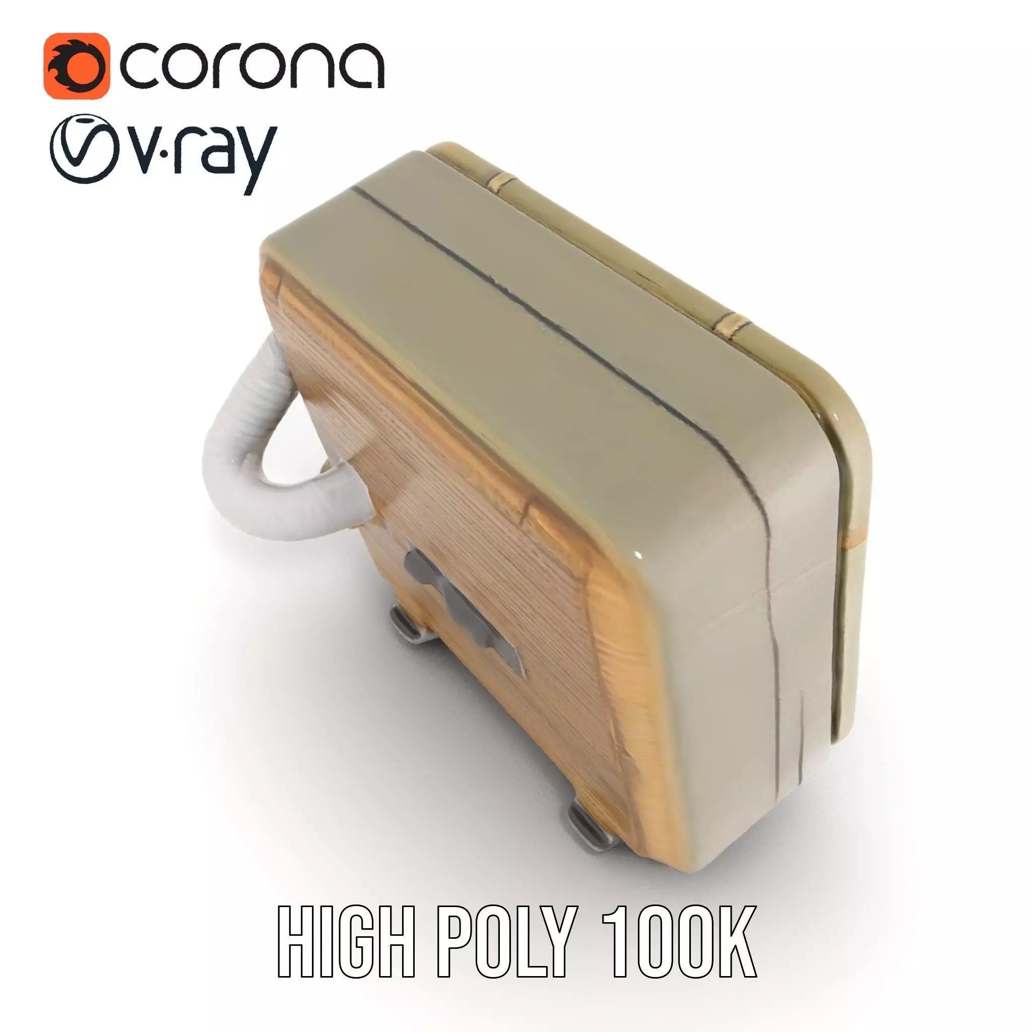 Retro Military Tech Model Pack with Monitor Low-poly 3D model_25