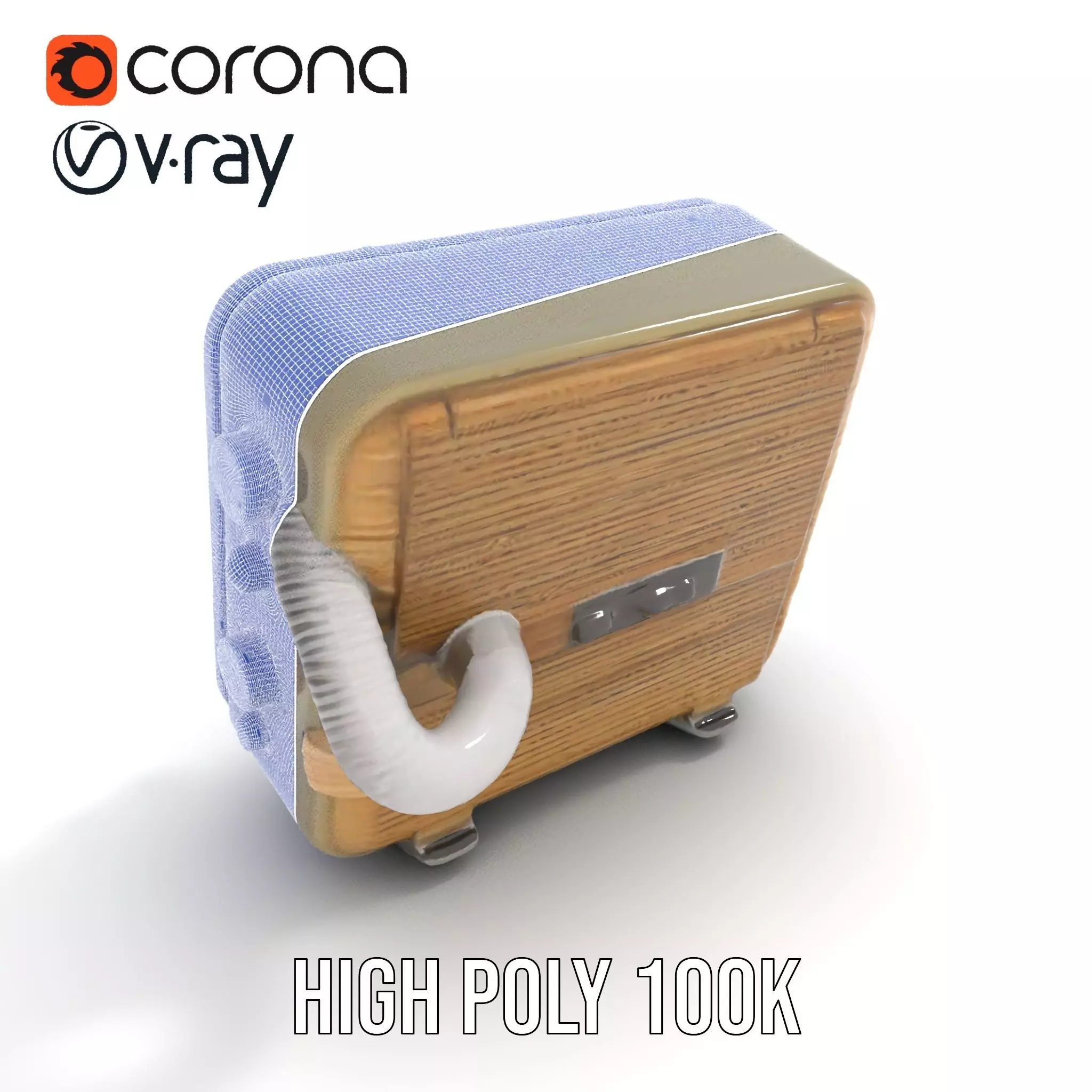 Retro Military Tech Model Pack with Monitor Low-poly 3D model_34