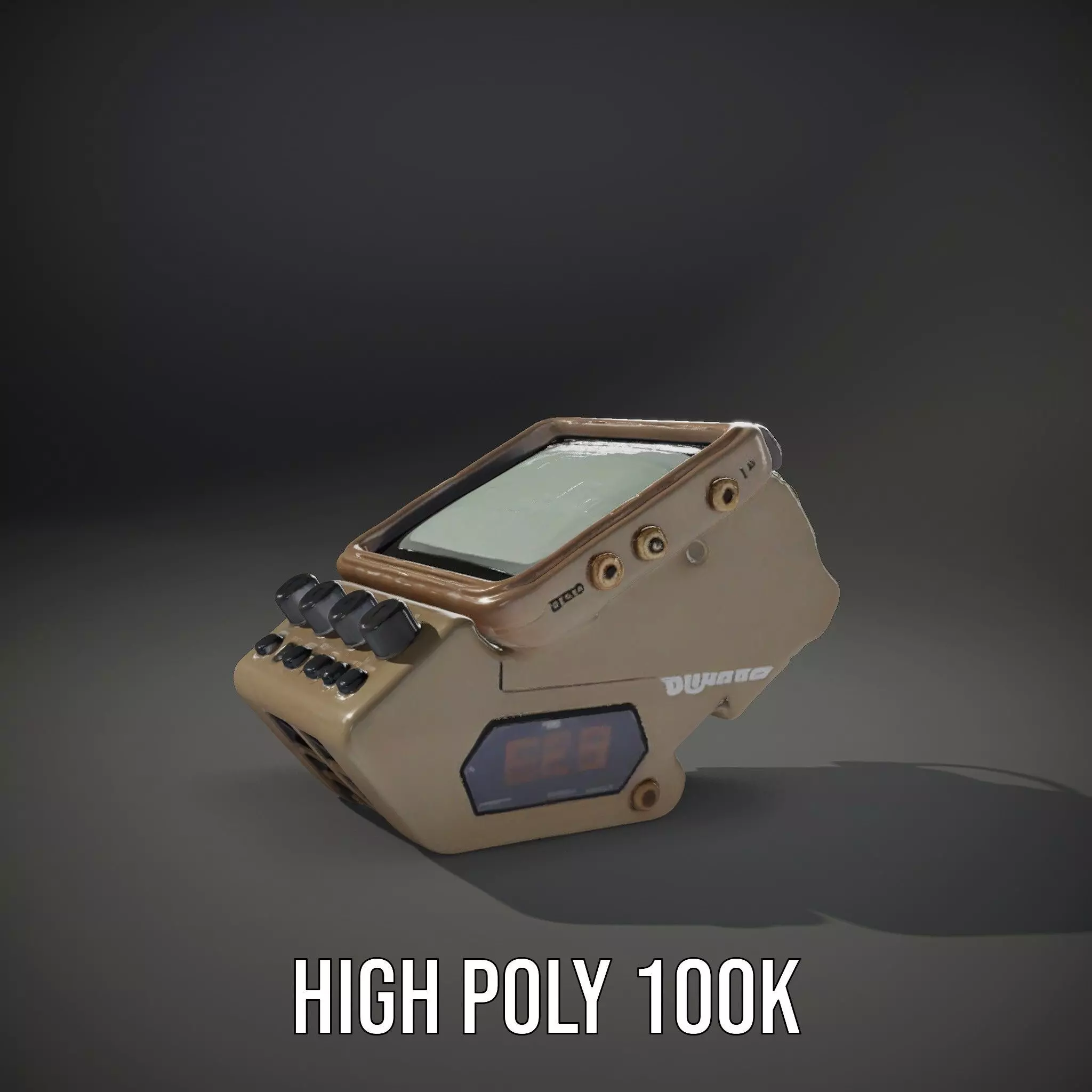Retro Wrist Device Model Pack with Screen and Buttons Low-poly 3D model_8