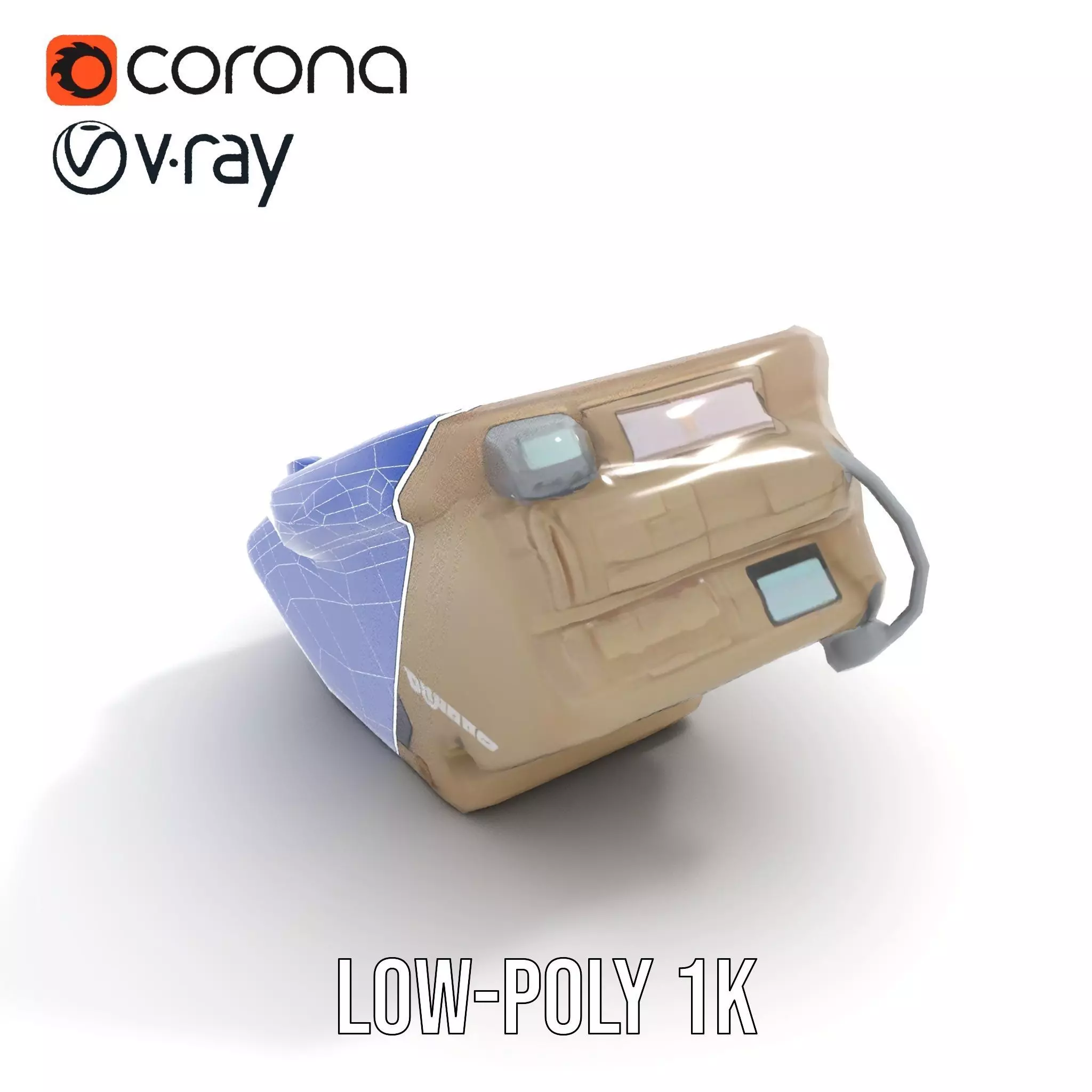 Retro Wrist Device Model Pack with Screen and Buttons Low-poly 3D model_14