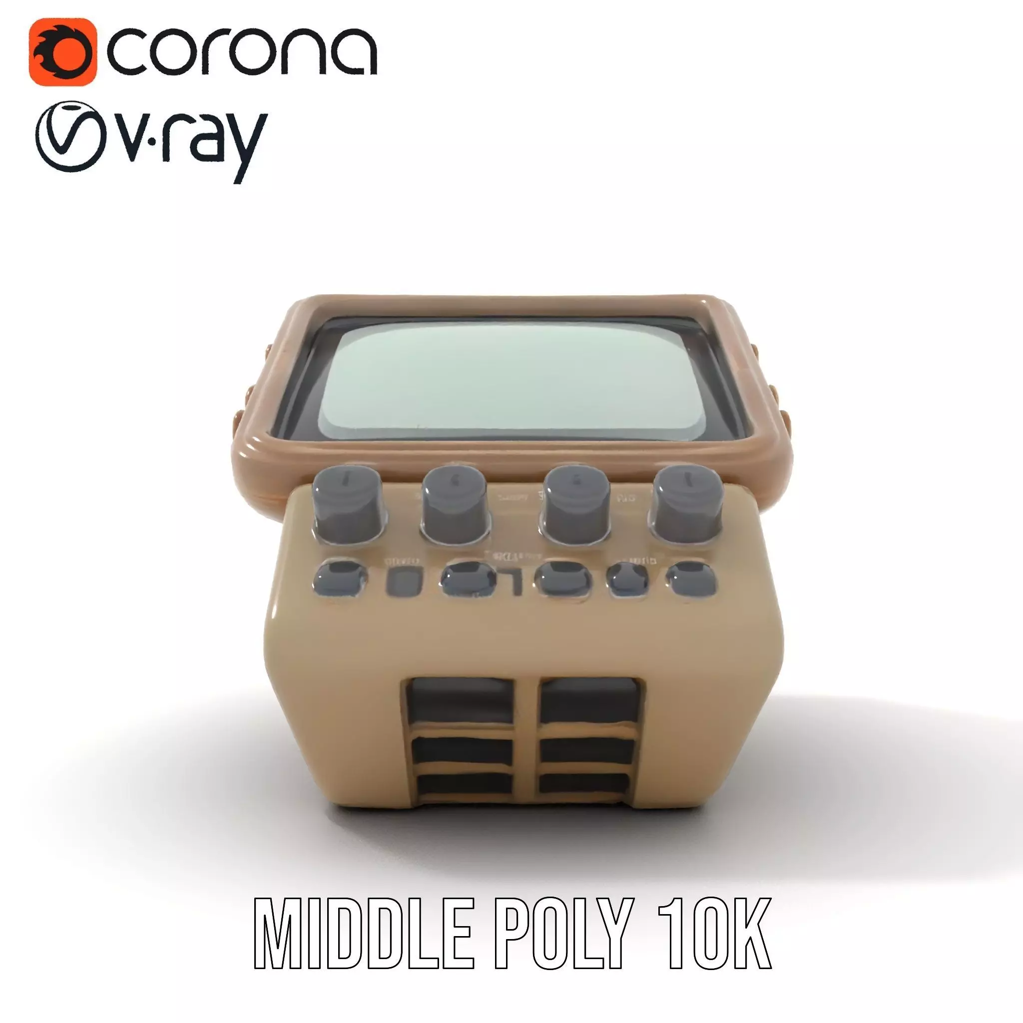 Retro Wrist Device Model Pack with Screen and Buttons Low-poly 3D model_5