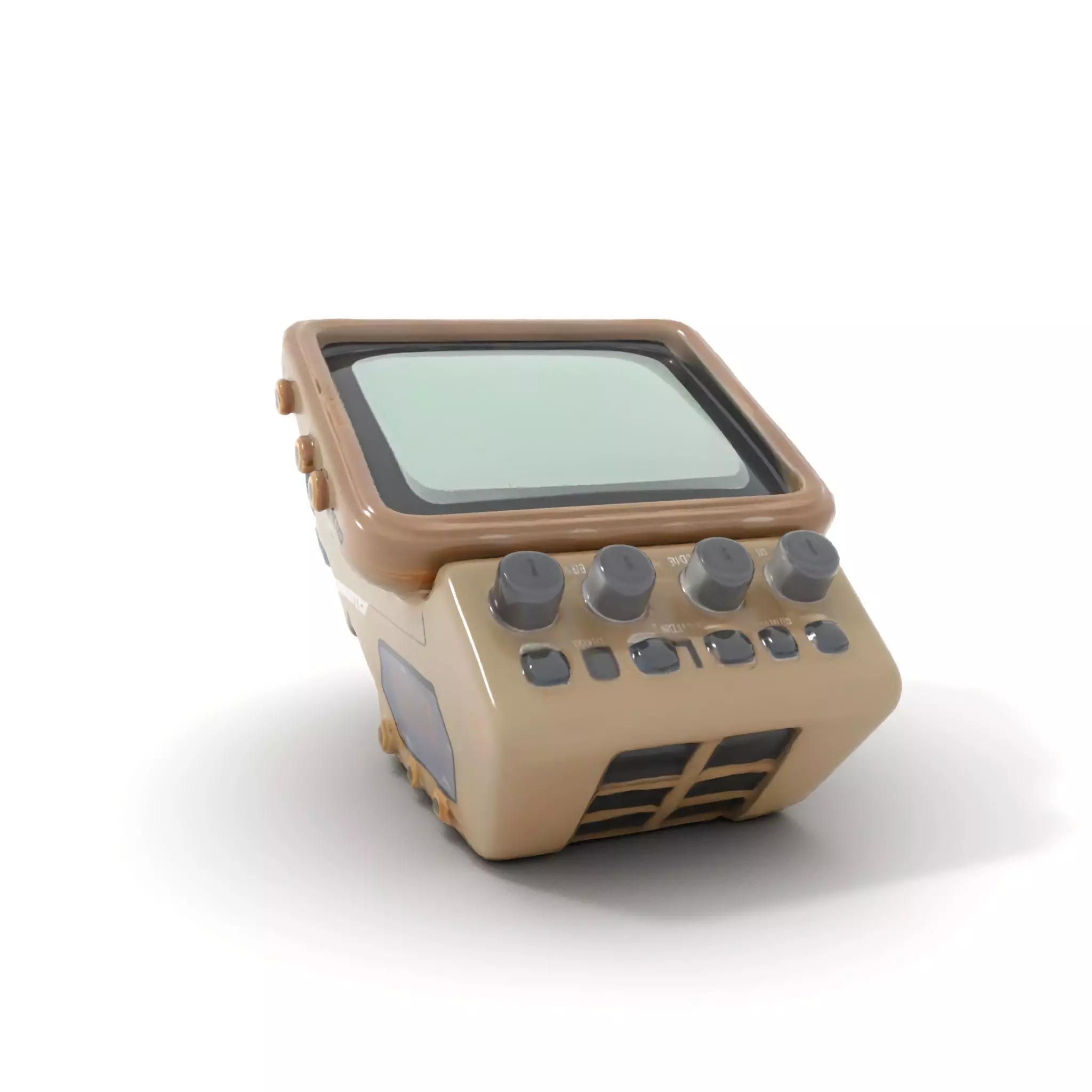 Retro Wrist Device Model Pack with Screen and Buttons Low-poly 3D model_6