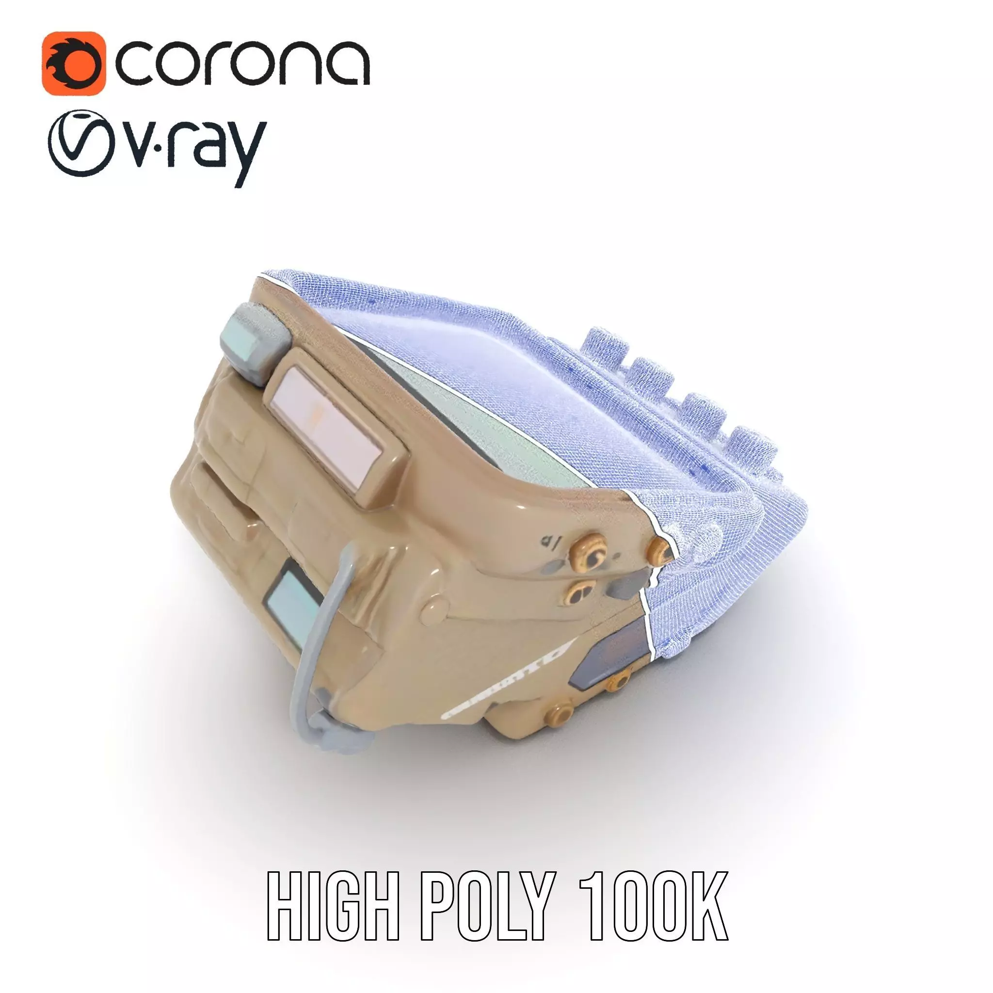 Retro Wrist Device Model Pack with Screen and Buttons Low-poly 3D model_34