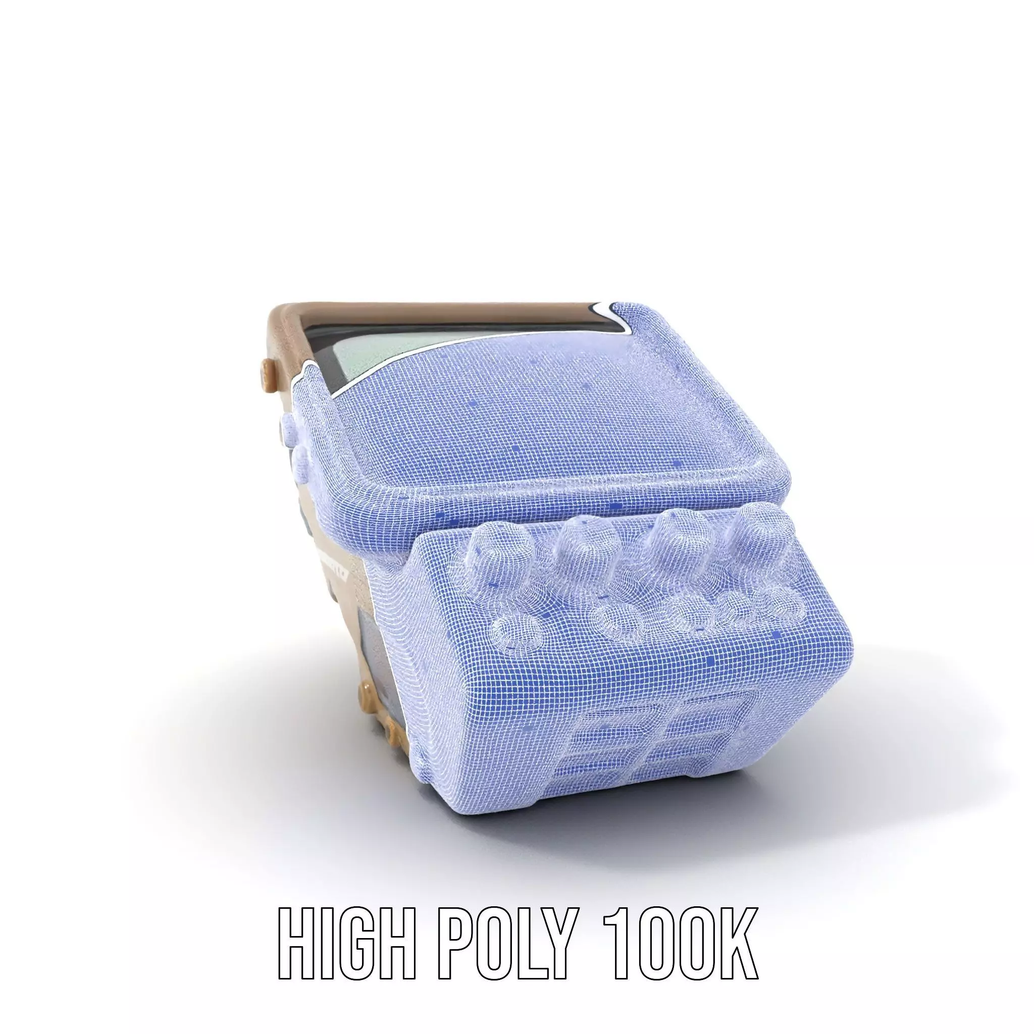 Retro Wrist Device Model Pack with Screen and Buttons Low-poly 3D model_4