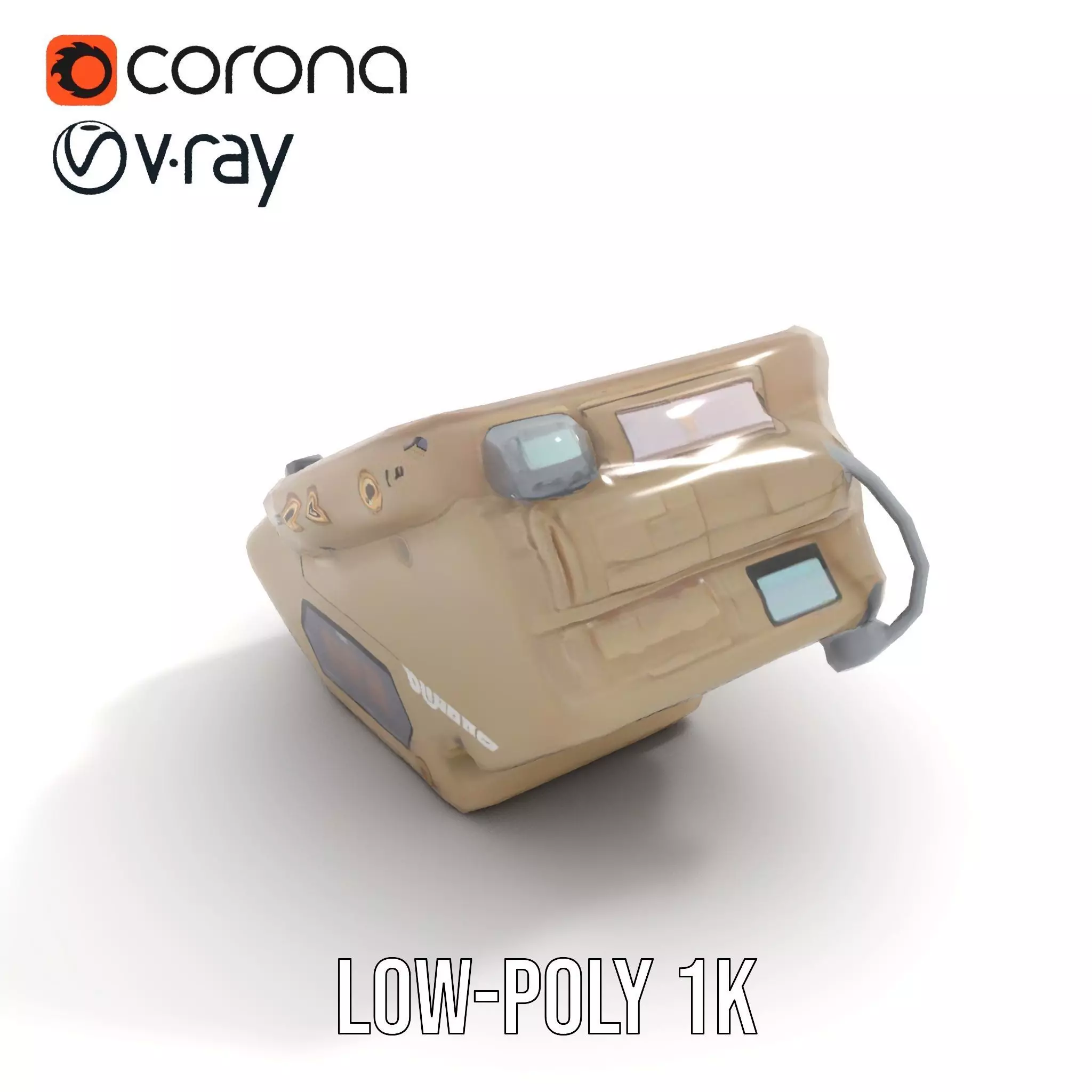 Retro Wrist Device Model Pack with Screen and Buttons Low-poly 3D model_9