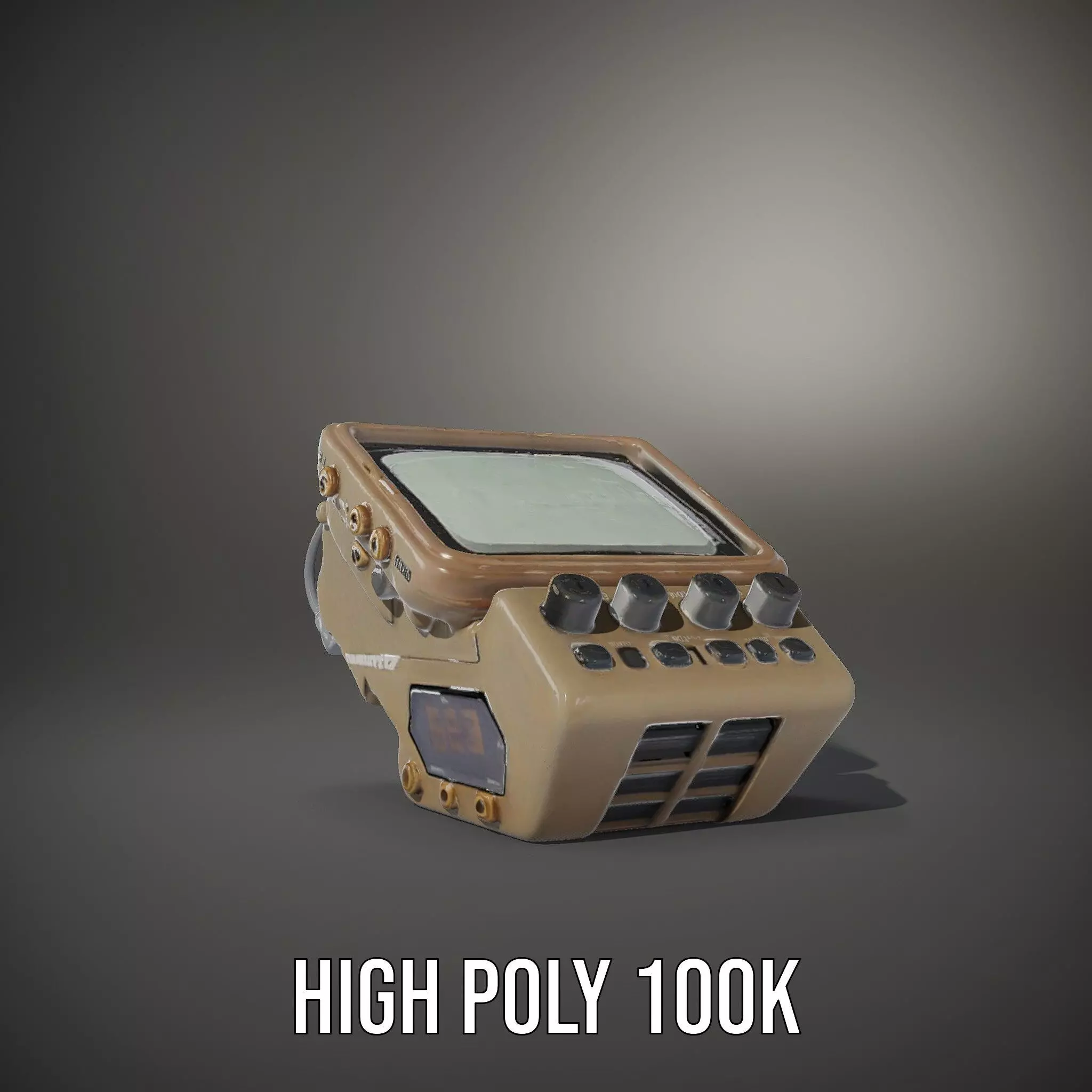 Retro Wrist Device Model Pack with Screen and Buttons Low-poly 3D model_10