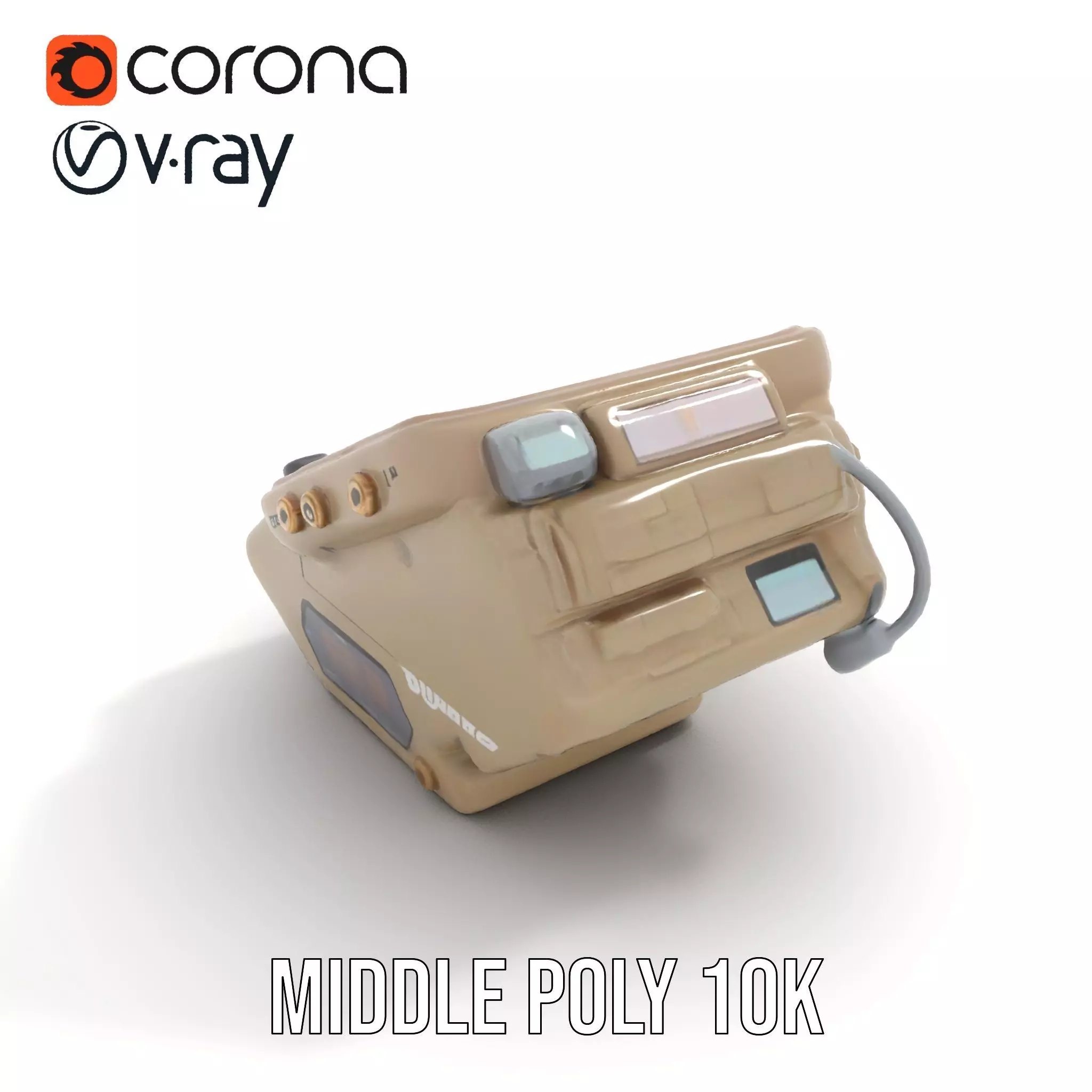 Retro Wrist Device Model Pack with Screen and Buttons Low-poly 3D model_19