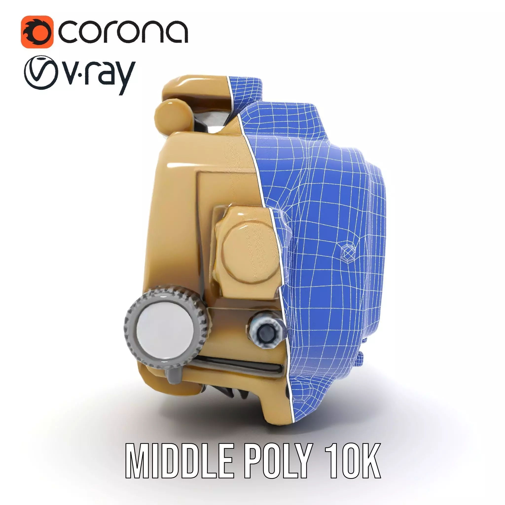 Retro Futuristic Device Display Model Pack Low-poly 3D model_26