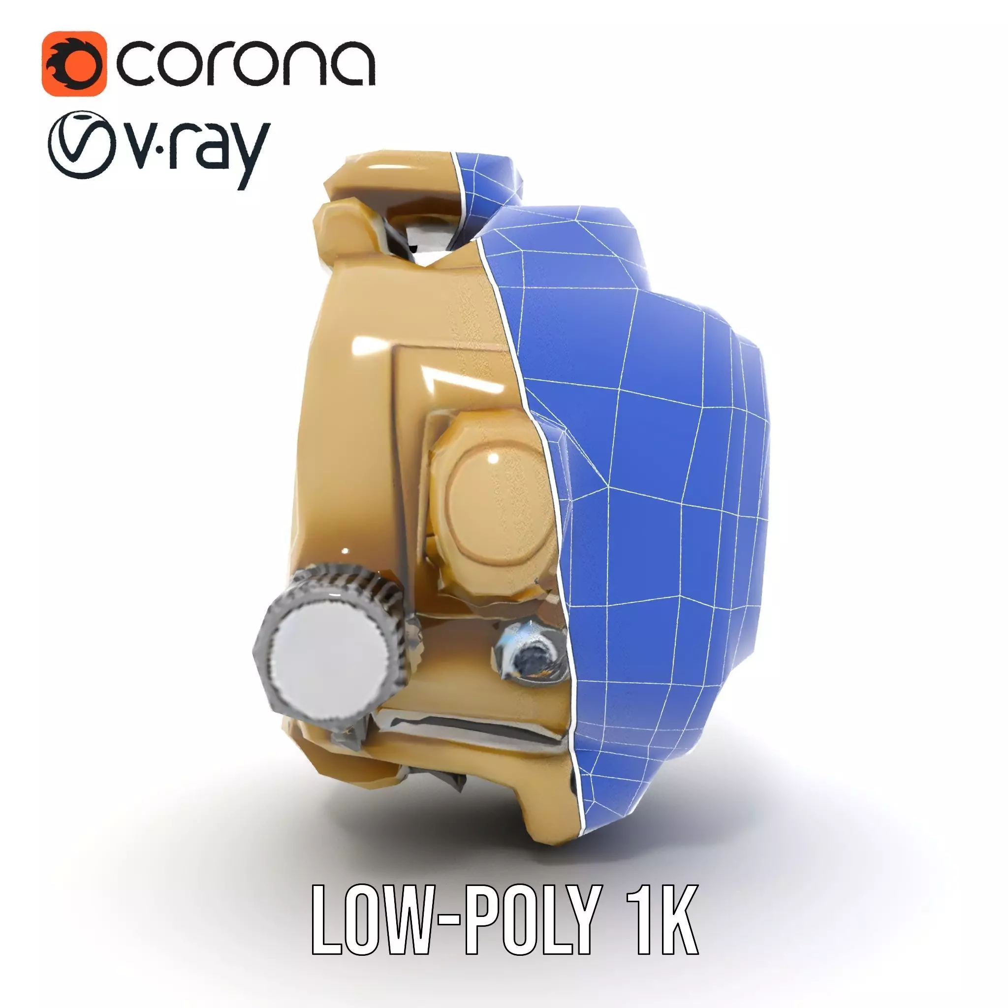 Retro Futuristic Device Display Model Pack Low-poly 3D model_30