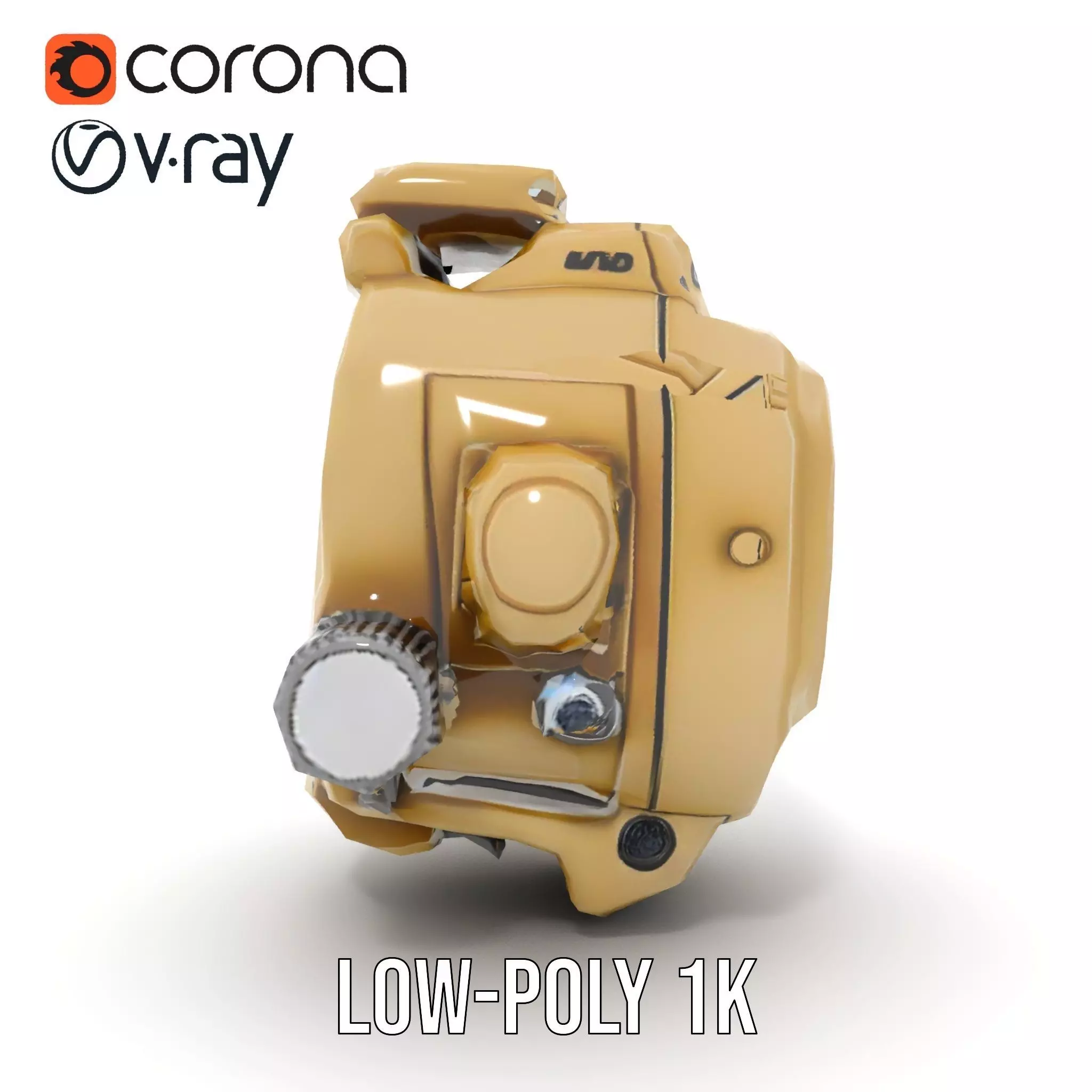 Retro Futuristic Device Display Model Pack Low-poly 3D model_21