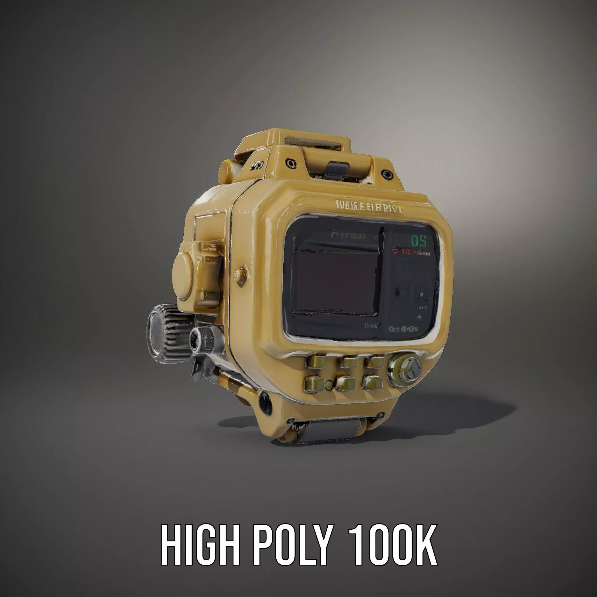 Retro Futuristic Device Display Model Pack Low-poly 3D model_10