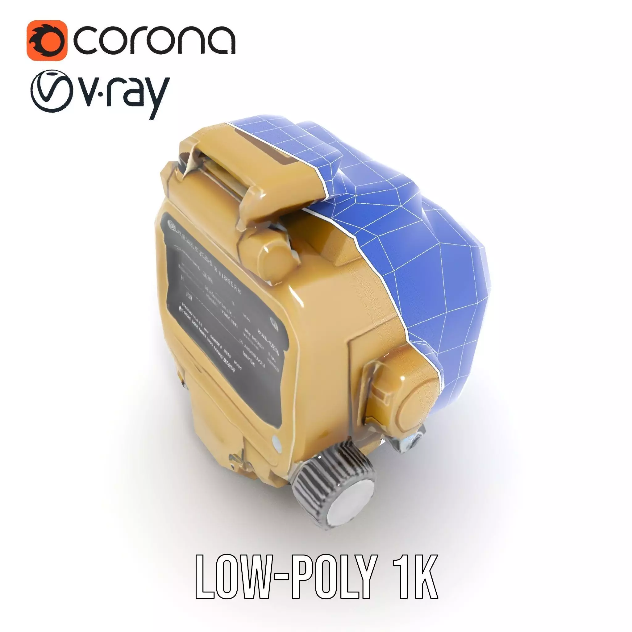 Retro Futuristic Device Display Model Pack Low-poly 3D model_12