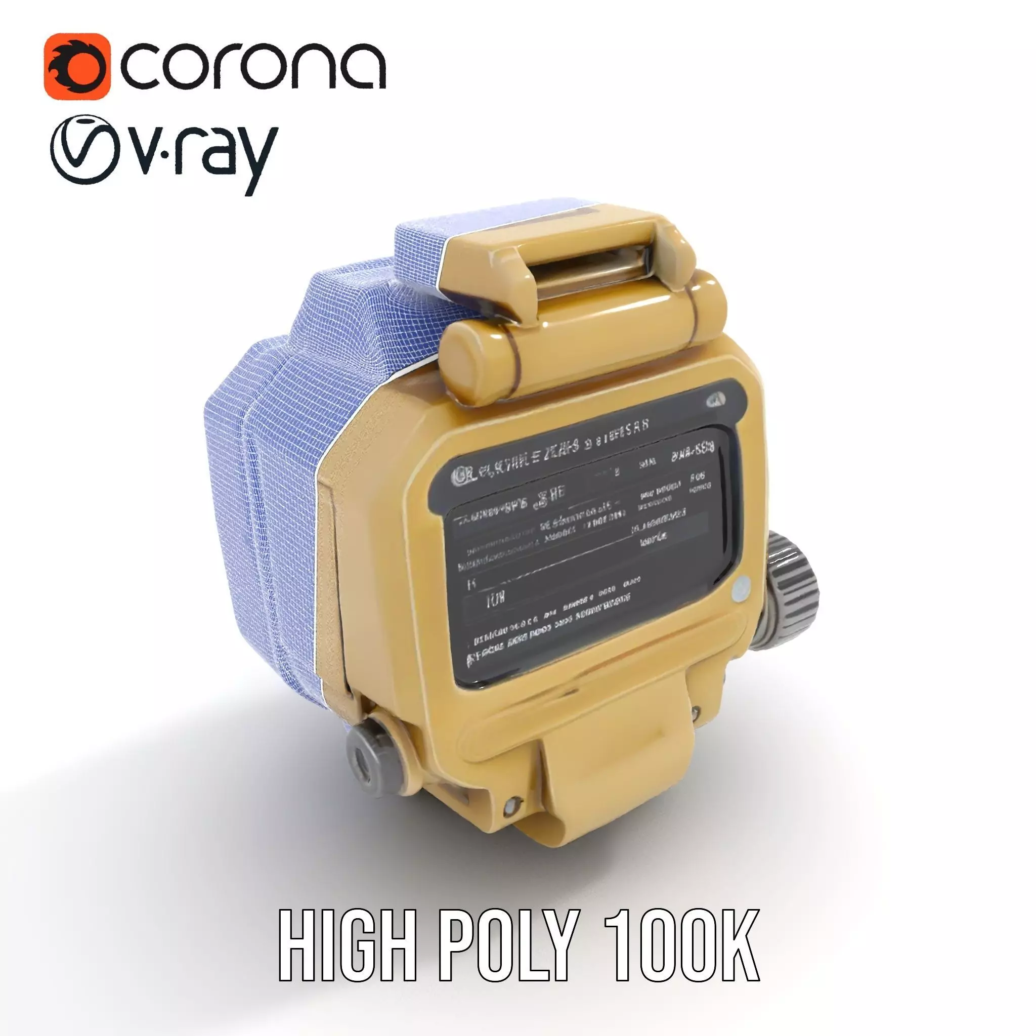 Retro Futuristic Device Display Model Pack Low-poly 3D model_22